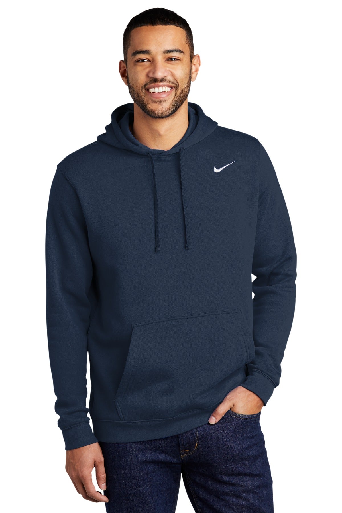 Nike Men's Club Fleece Pullover Hoodie. CJ1611 Corporate Apparel Sweatshirts & Fleece