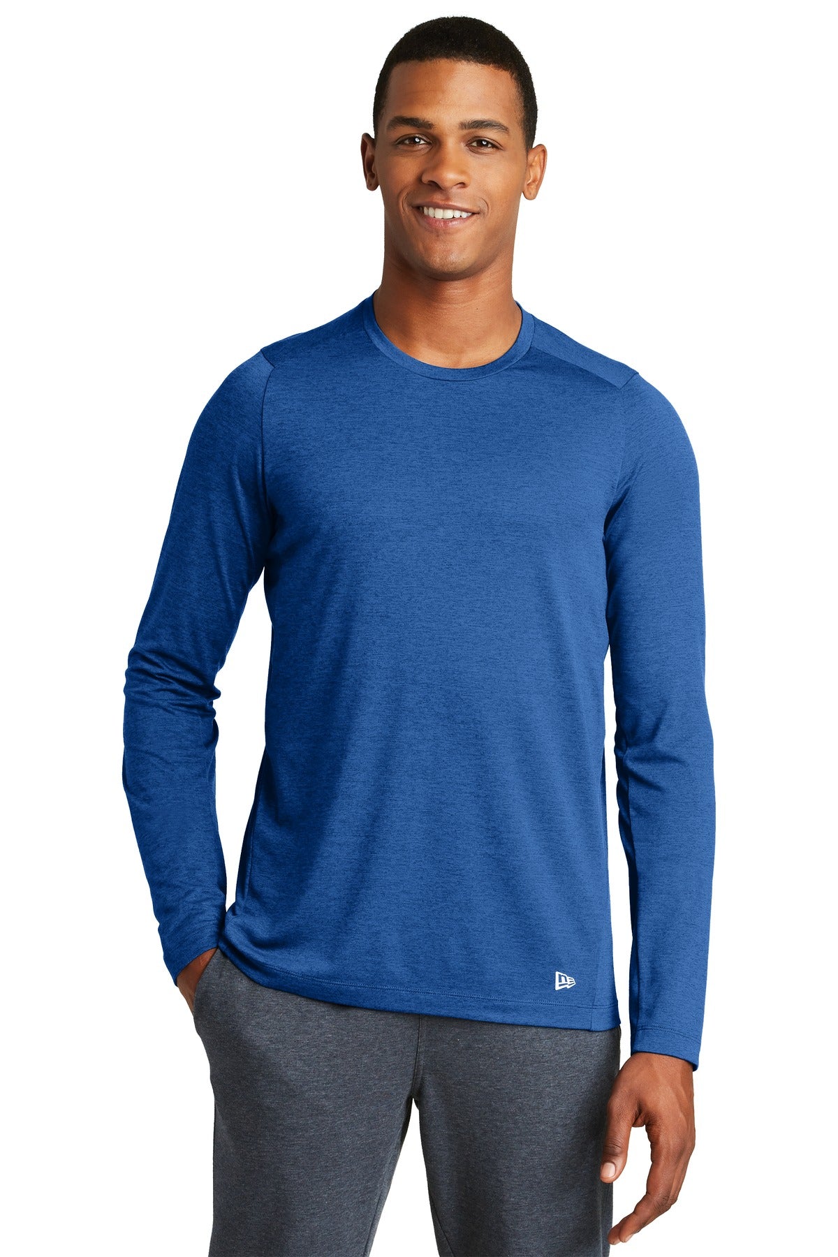 New Era Men's Series Performance Long Sleeve Crew Tee. NEA201 Corporate Apparel Shirts & Tops