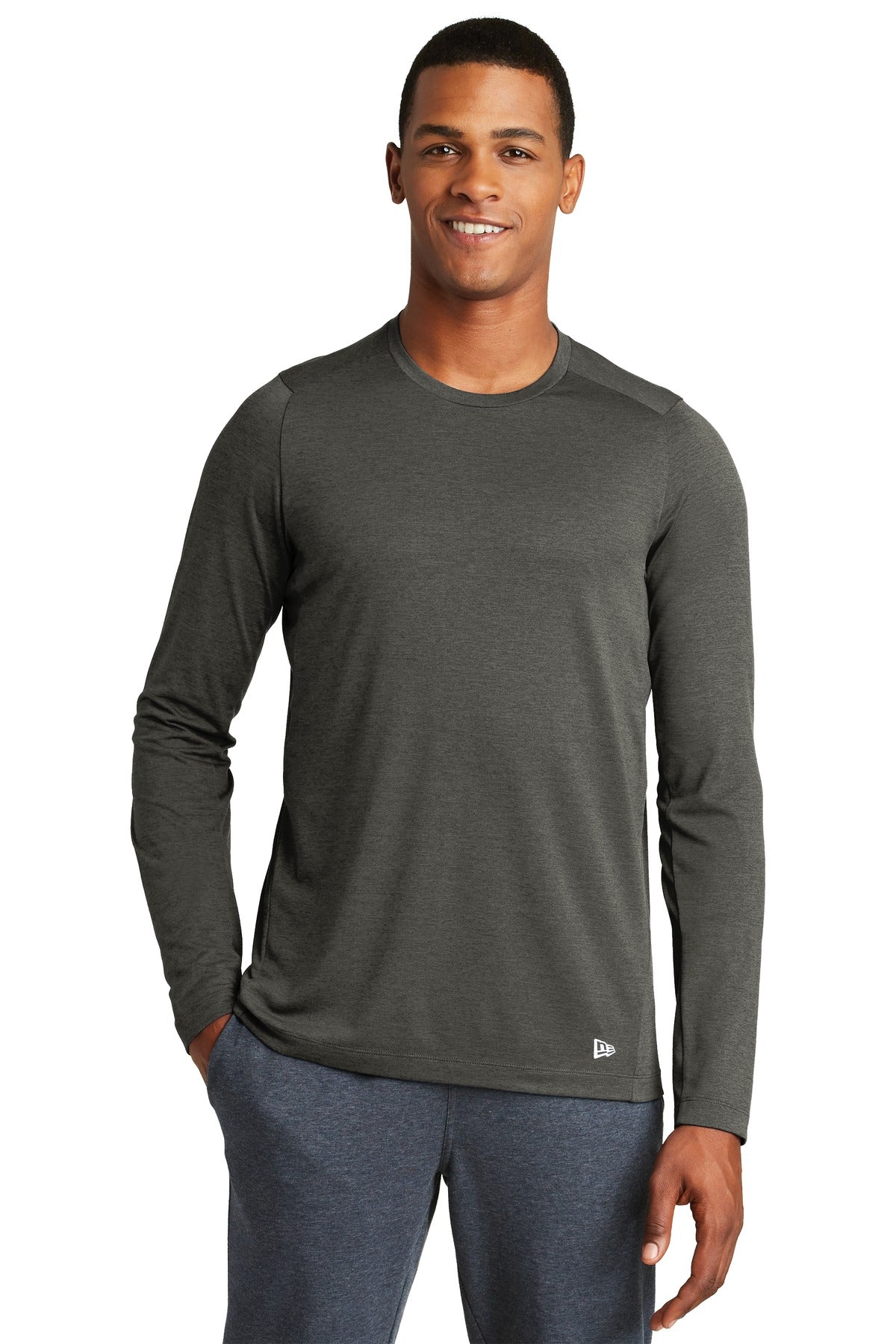 New Era Men's Series Performance Long Sleeve Crew Tee. NEA201 Corporate Apparel Shirts & Tops