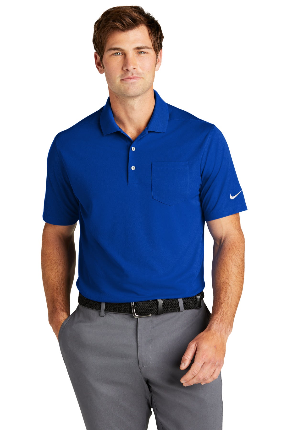 Nike Men's Dri-FIT Micro Pique 2.0 Pocket Polo. NKDC2103 Corporate Apparel Shirts & Tops