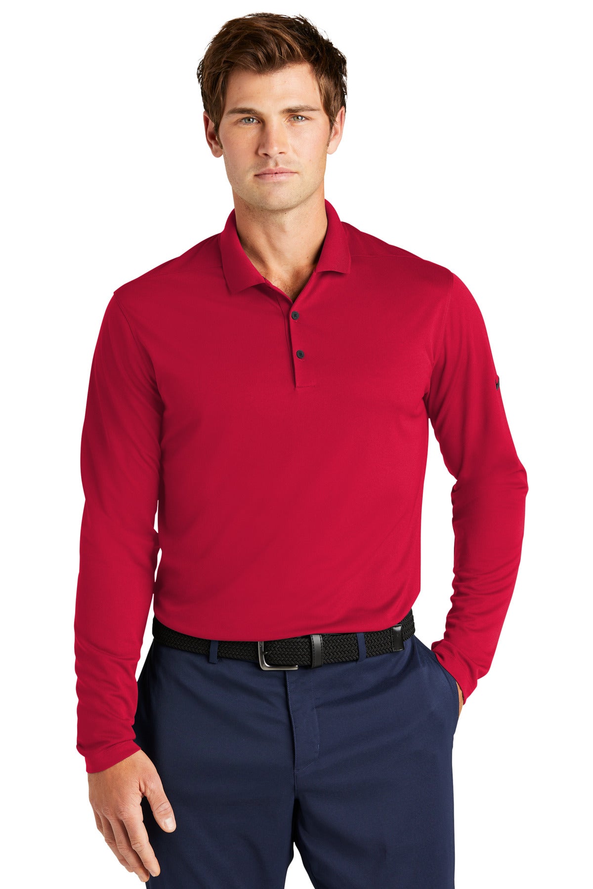 Nike Men's Dri-FIT Micro Pique 2.0 Long Sleeve Polo. NKDC2104 Corporate Apparel Shirts & Tops