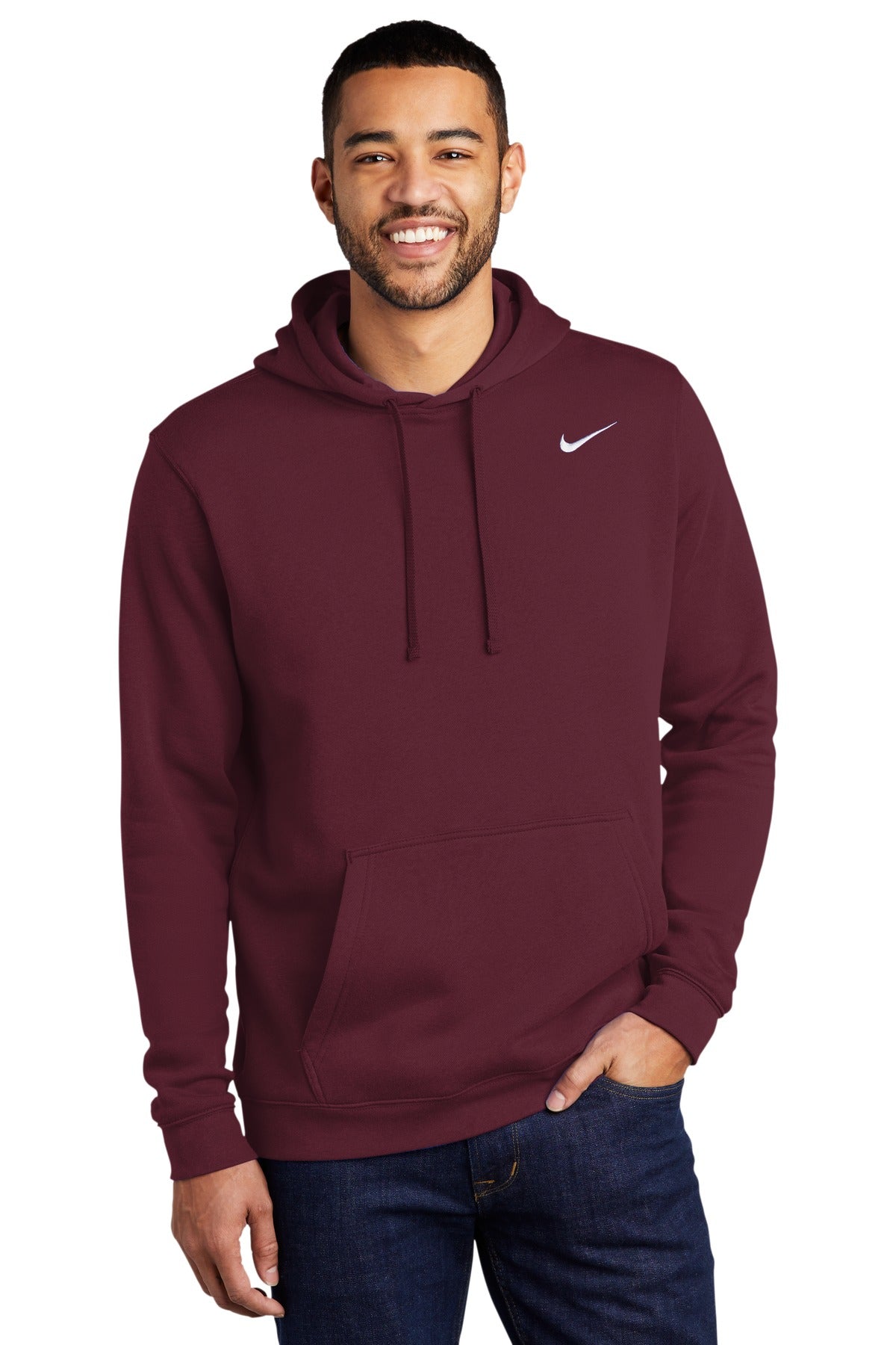 Nike Men's Club Fleece Pullover Hoodie. CJ1611 Corporate Apparel Sweatshirts & Fleece