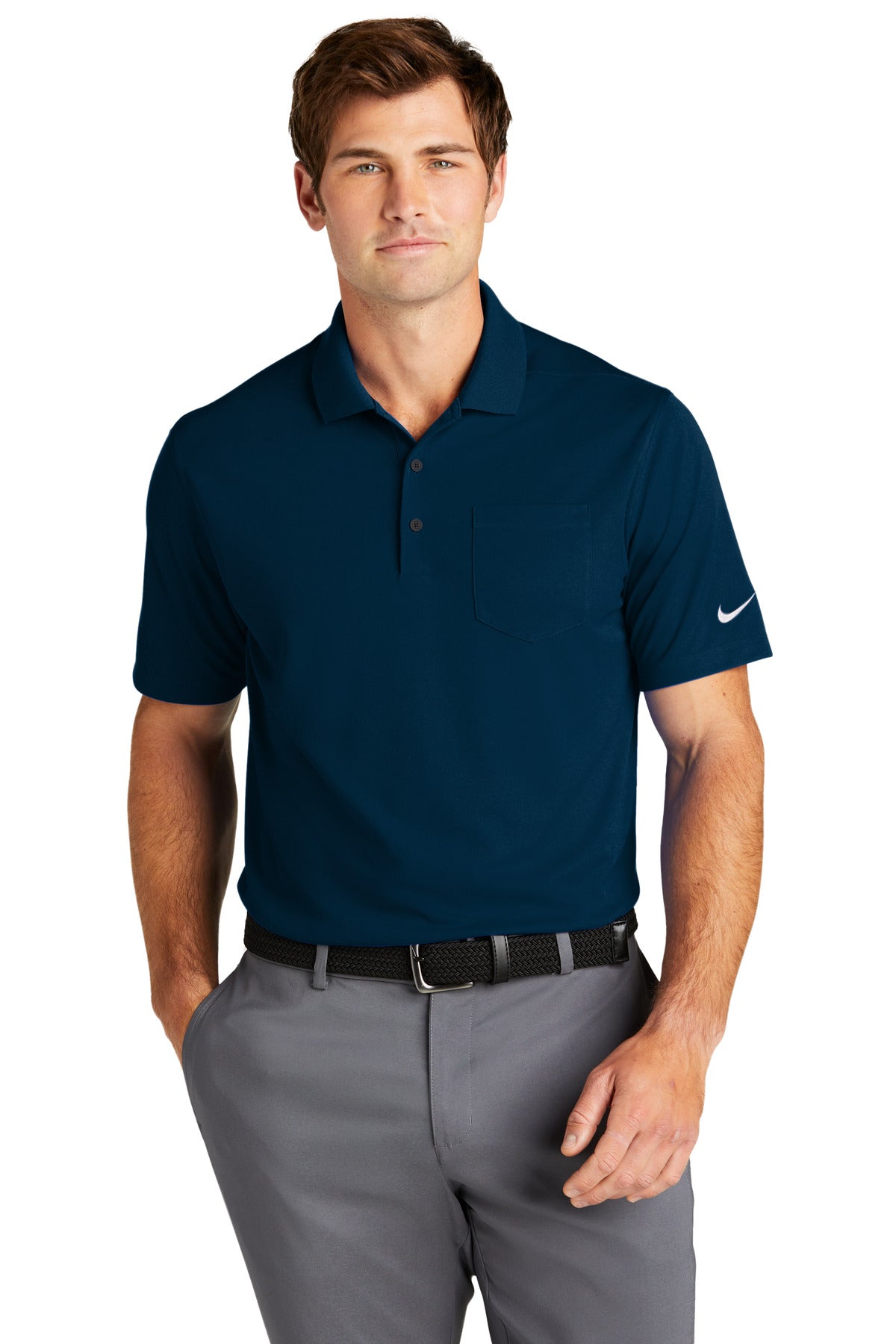 Nike Men's Dri-FIT Micro Pique 2.0 Pocket Polo. NKDC2103 Corporate Apparel Shirts & Tops