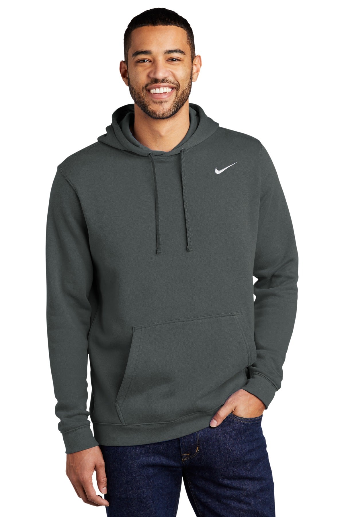 Nike Men's Club Fleece Pullover Hoodie. CJ1611 Corporate Apparel Sweatshirts & Fleece