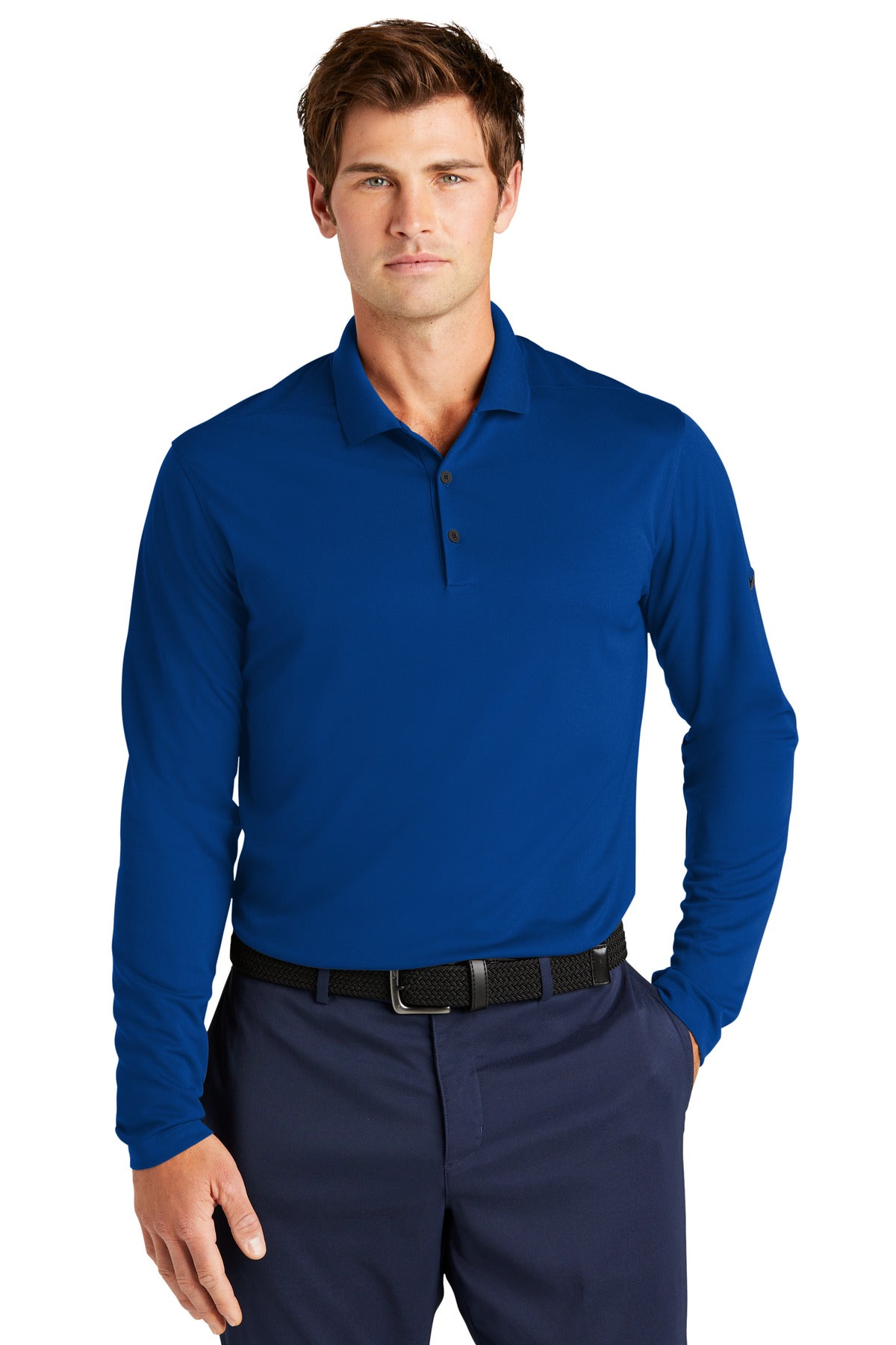 Nike Men's Dri-FIT Micro Pique 2.0 Long Sleeve Polo. NKDC2104 Corporate Apparel Shirts & Tops