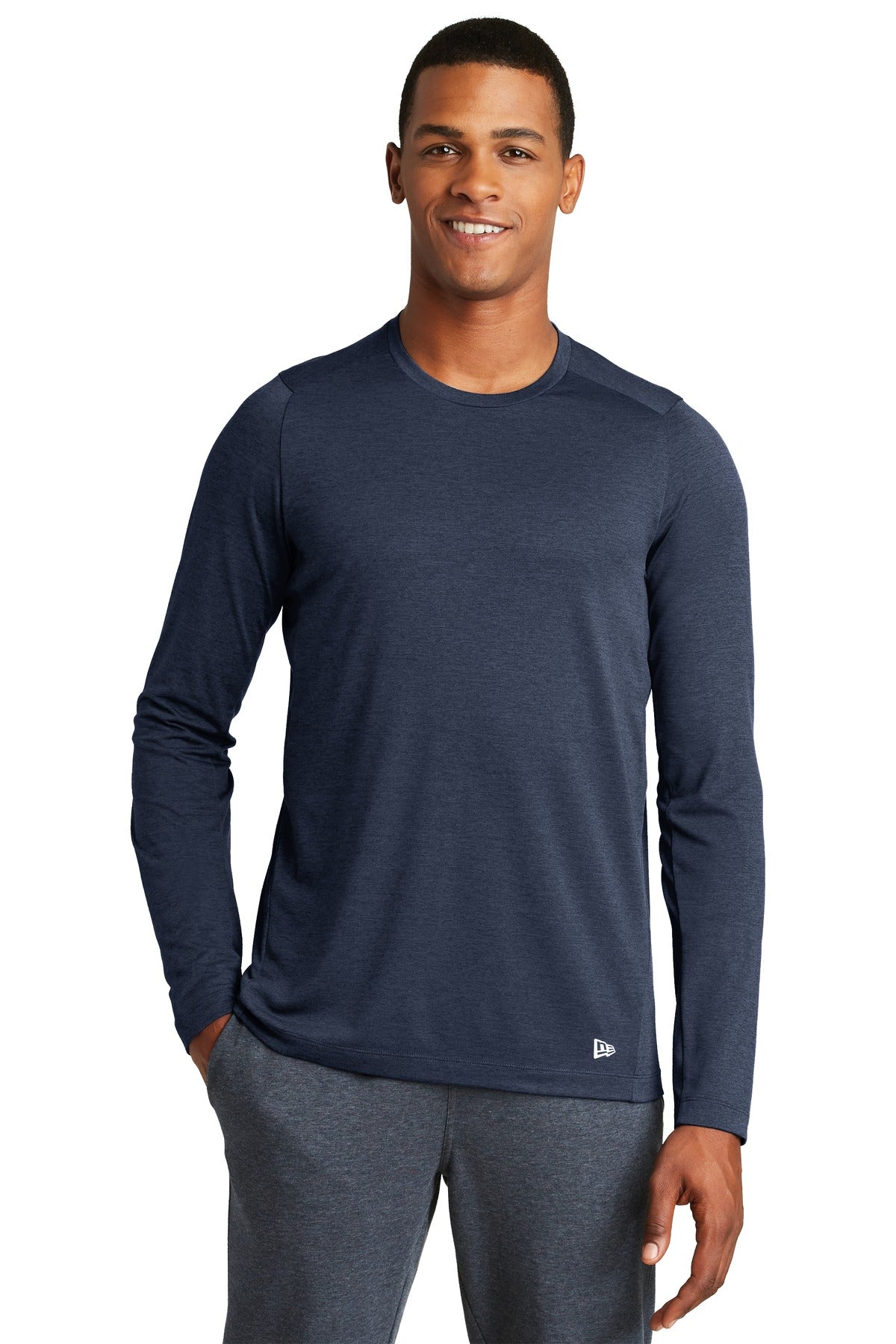 New Era Men's Series Performance Long Sleeve Crew Tee. NEA201 Corporate Apparel Shirts & Tops