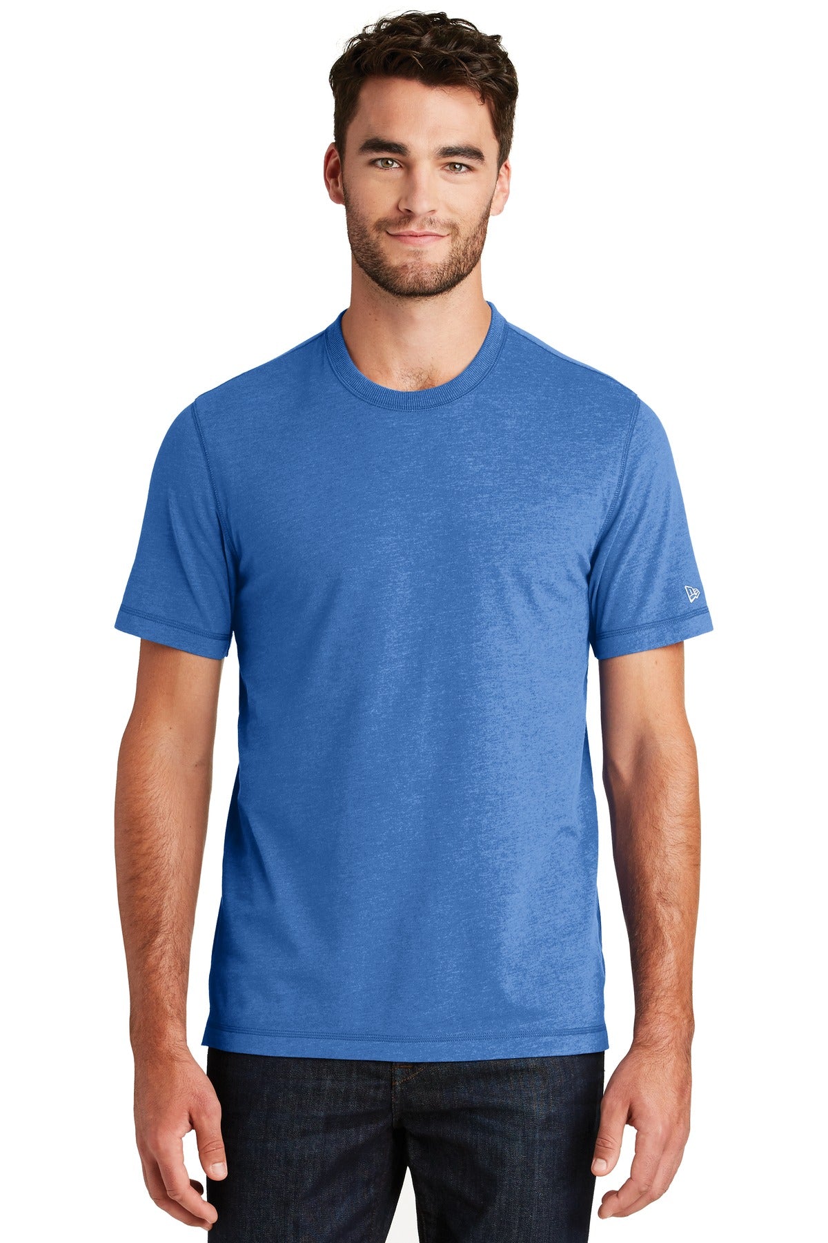 New Era Men's Sueded Cotton Blend Crew Tee. NEA120 Corporate Apparel Shirts & Tops