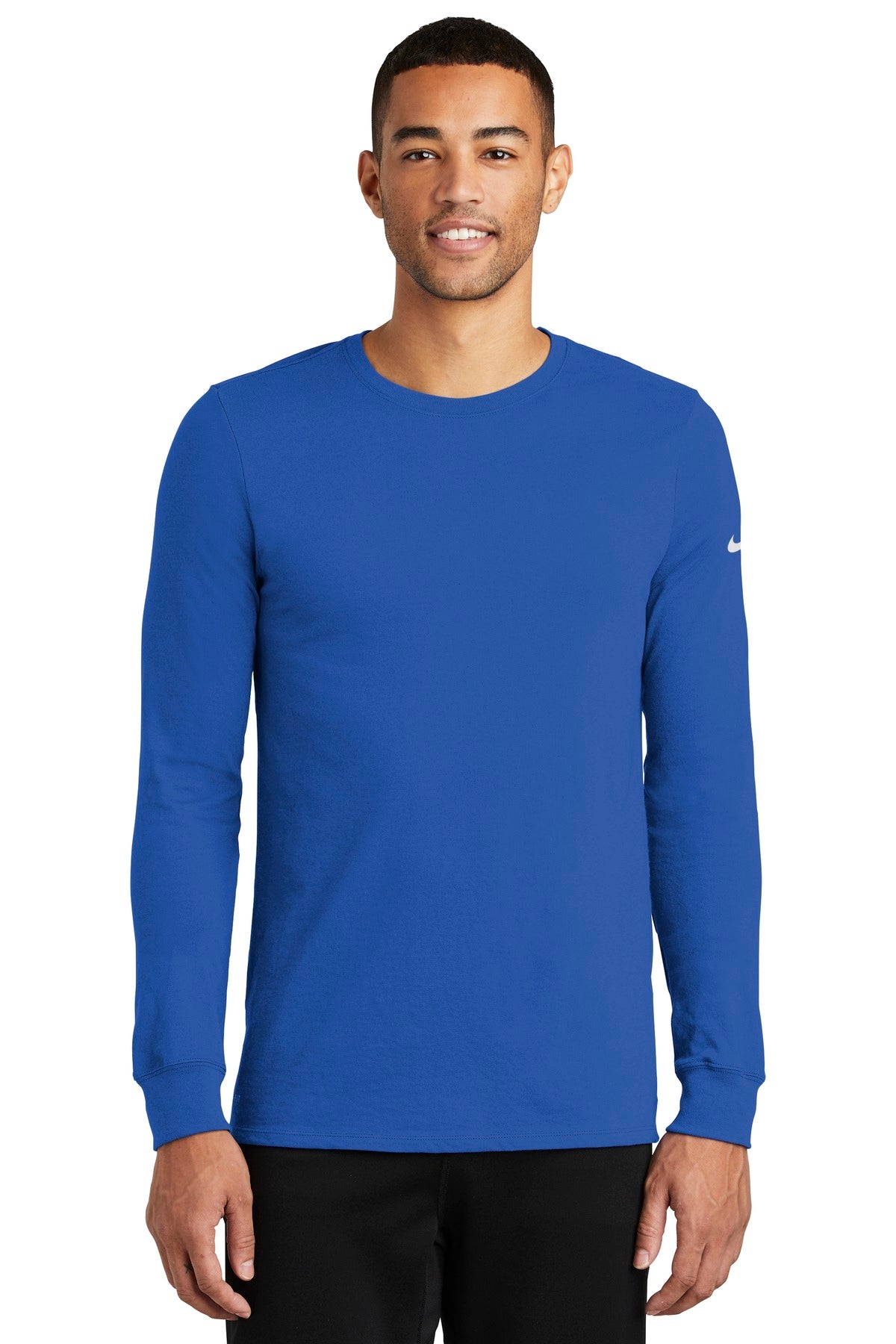 Nike Men's Dri-FIT Cotton/Poly Long Sleeve Tee Shirt. NKBQ5230 Corporate Apparel Shirts & Tops
