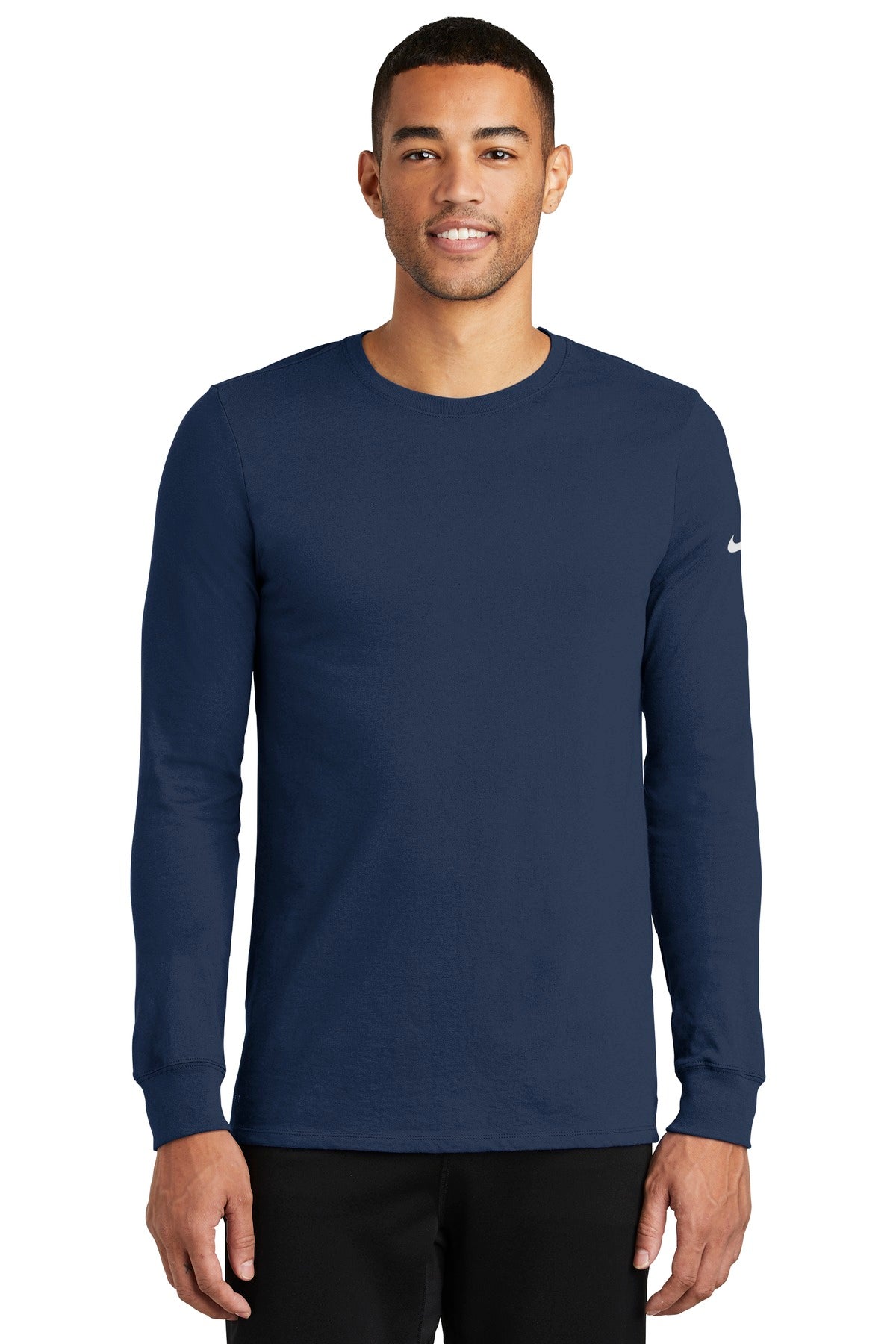 Nike Men's Dri-FIT Cotton/Poly Long Sleeve Tee Shirt. NKBQ5230 Corporate Apparel Shirts & Tops
