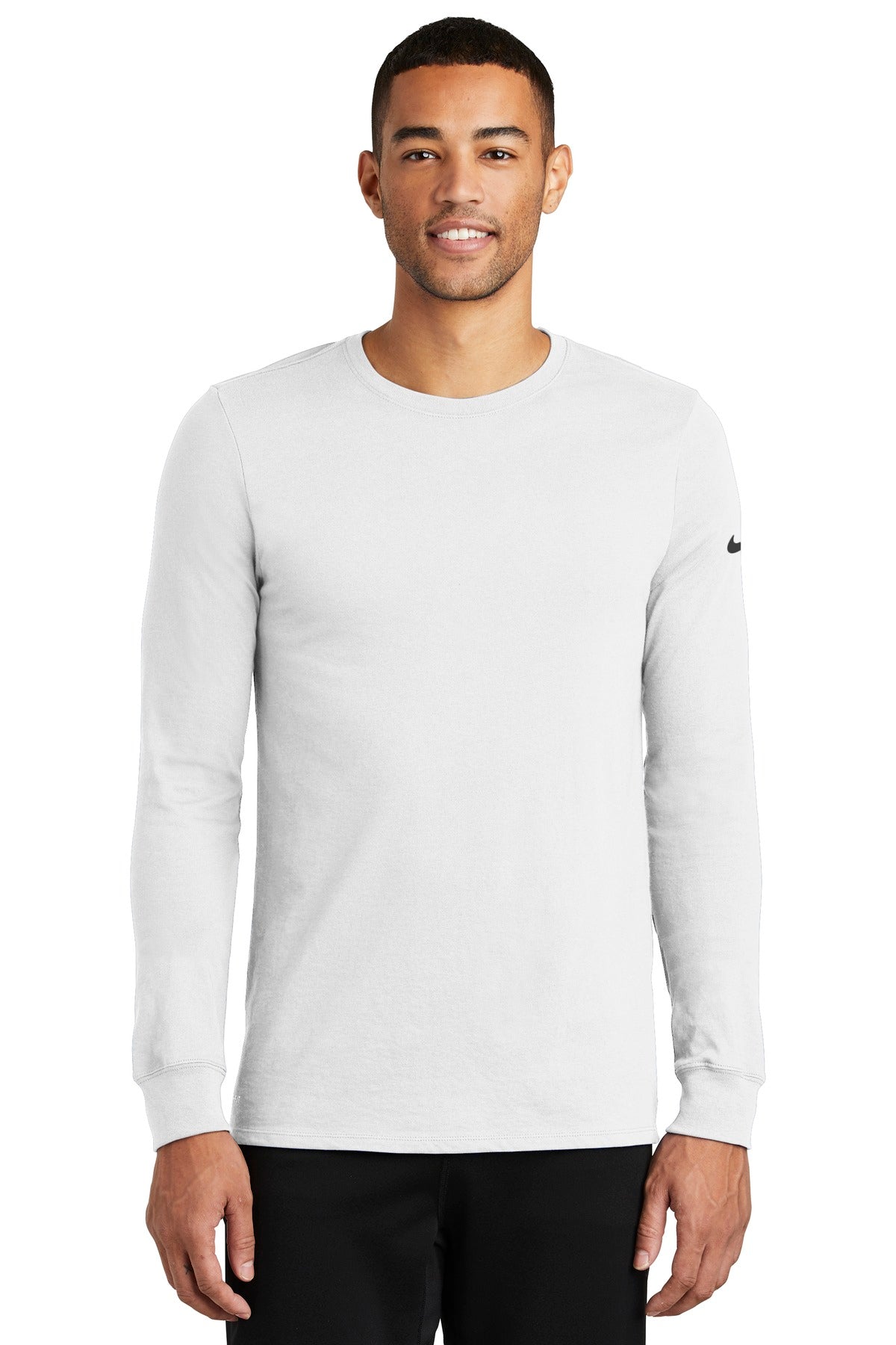 Nike Men's Dri-FIT Cotton/Poly Long Sleeve Tee Shirt. NKBQ5230 Corporate Apparel Shirts & Tops