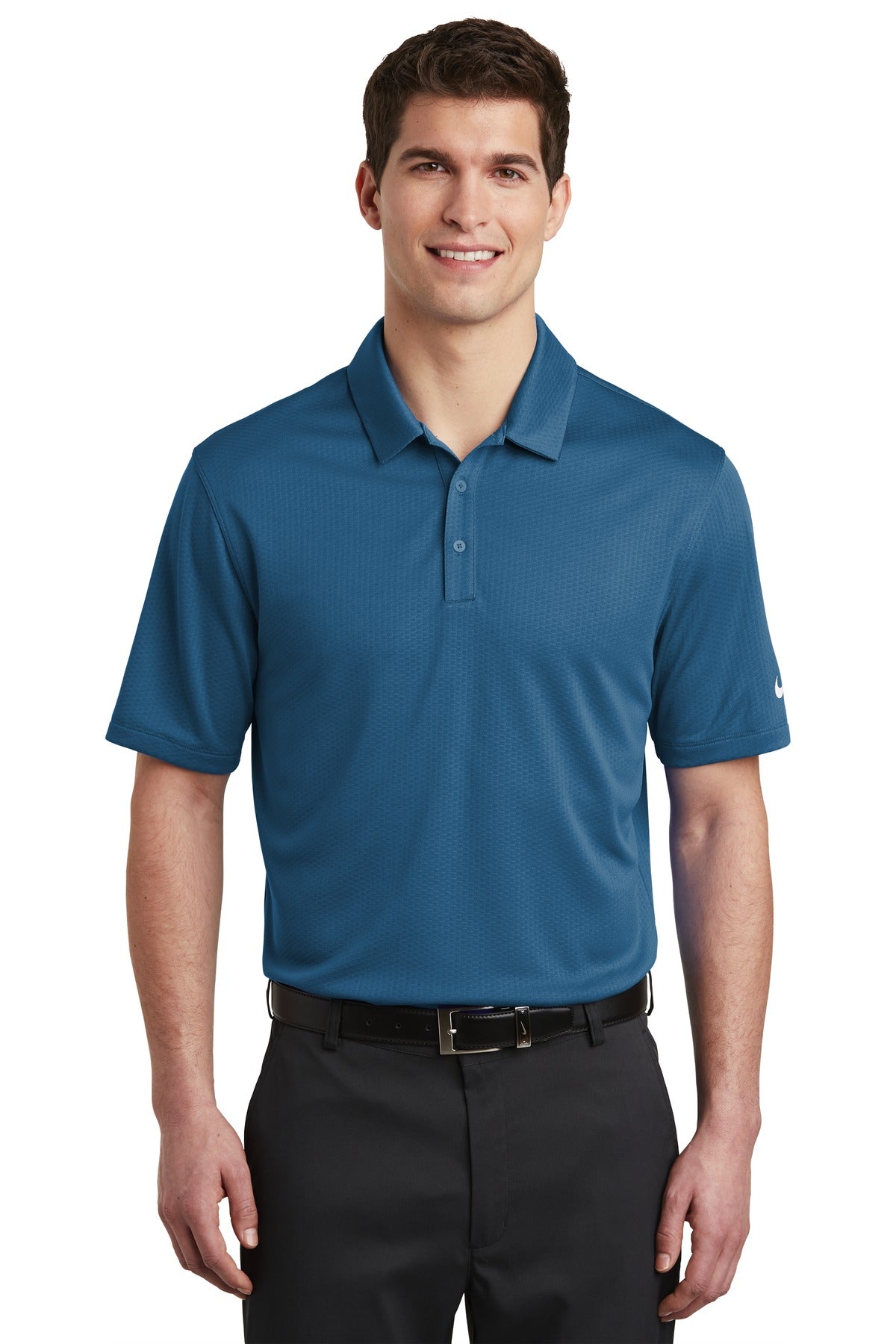 Nike Men's Dri-FIT Hex Textured Polo. NKAH6266 Corporate Apparel Shirts & Tops