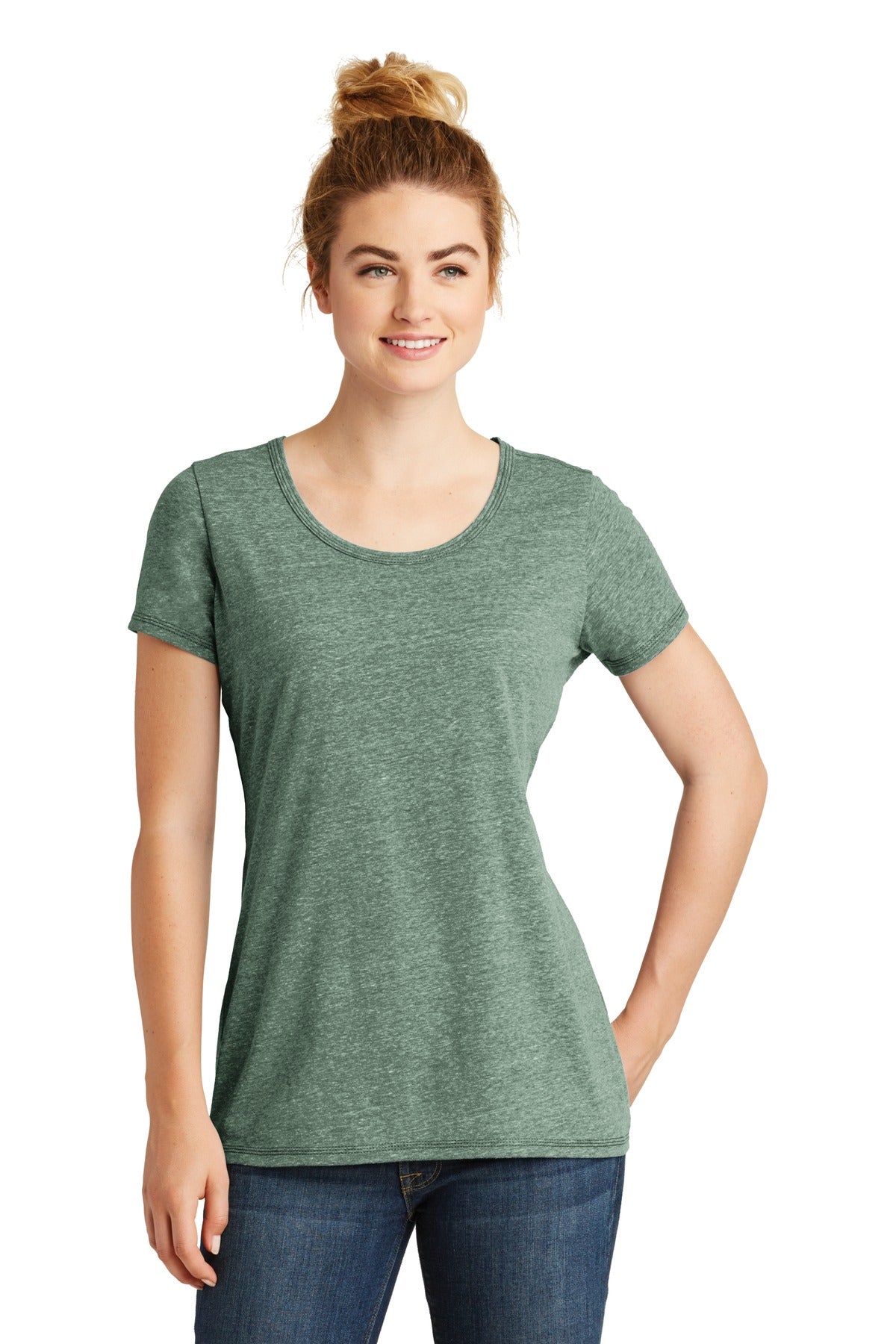 New Era Women's Tri-Blend Performance Scoop Tee. LNEA130 Corporate Apparel Shirts & Tops