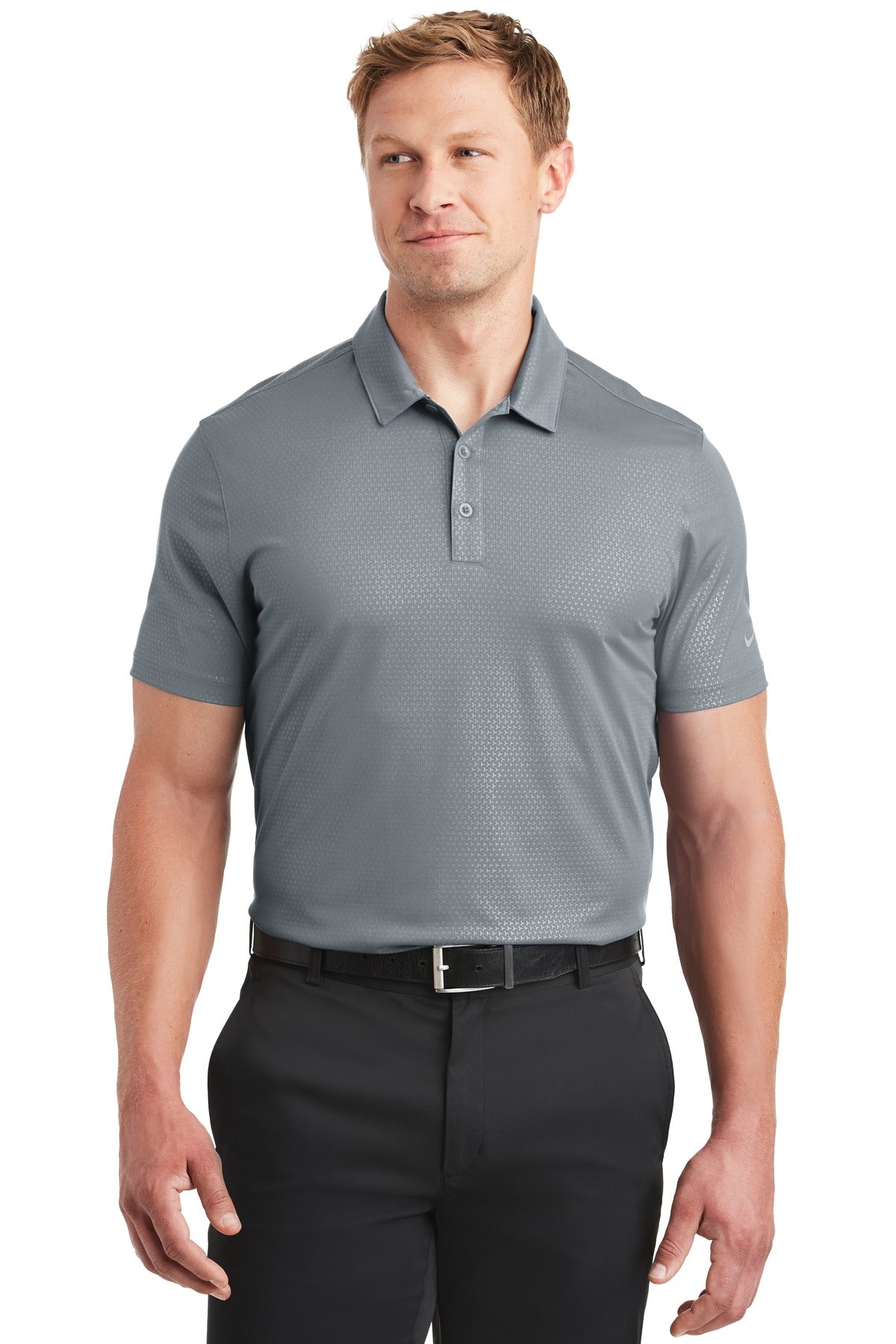 Nike Men's Dri-FIT Embossed Tri-Blade Polo. 838964 Corporate Apparel Shirts & Tops