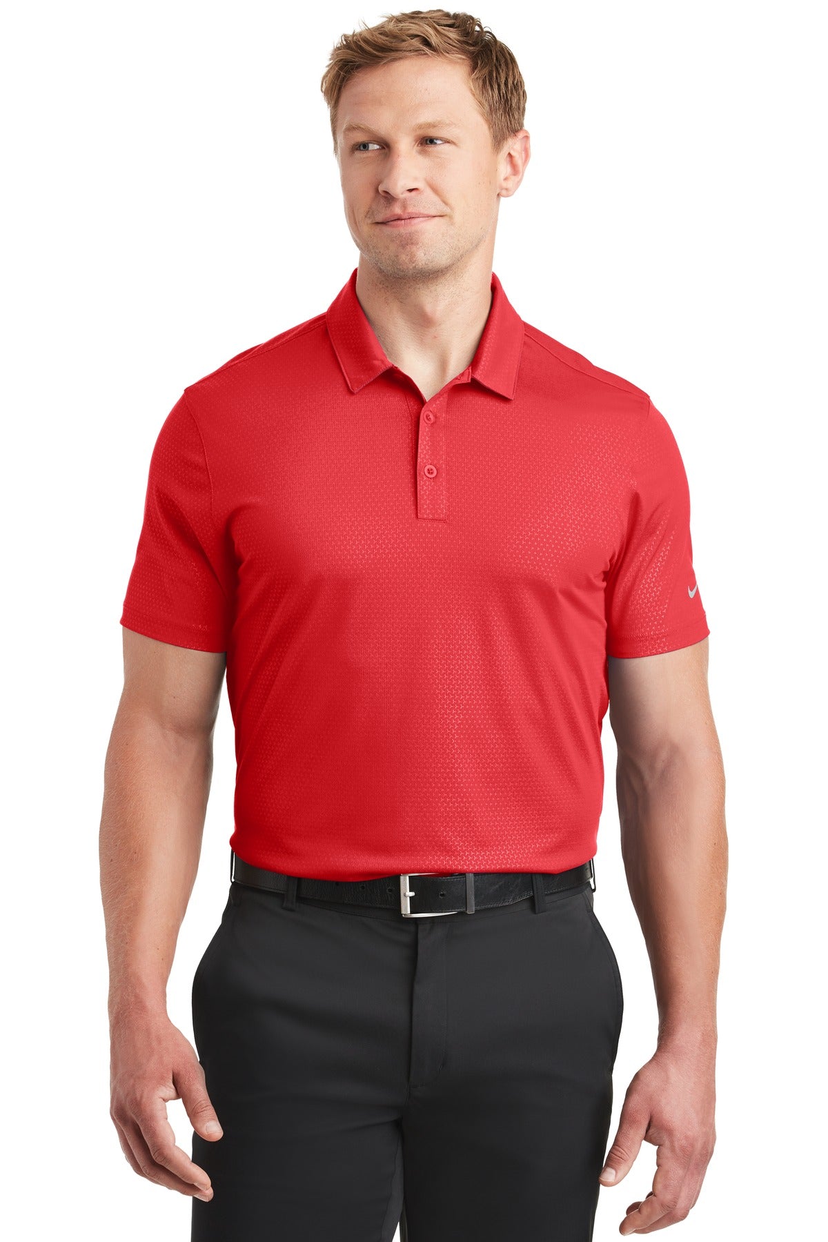 Nike Men's Dri-FIT Embossed Tri-Blade Polo. 838964 Corporate Apparel Shirts & Tops