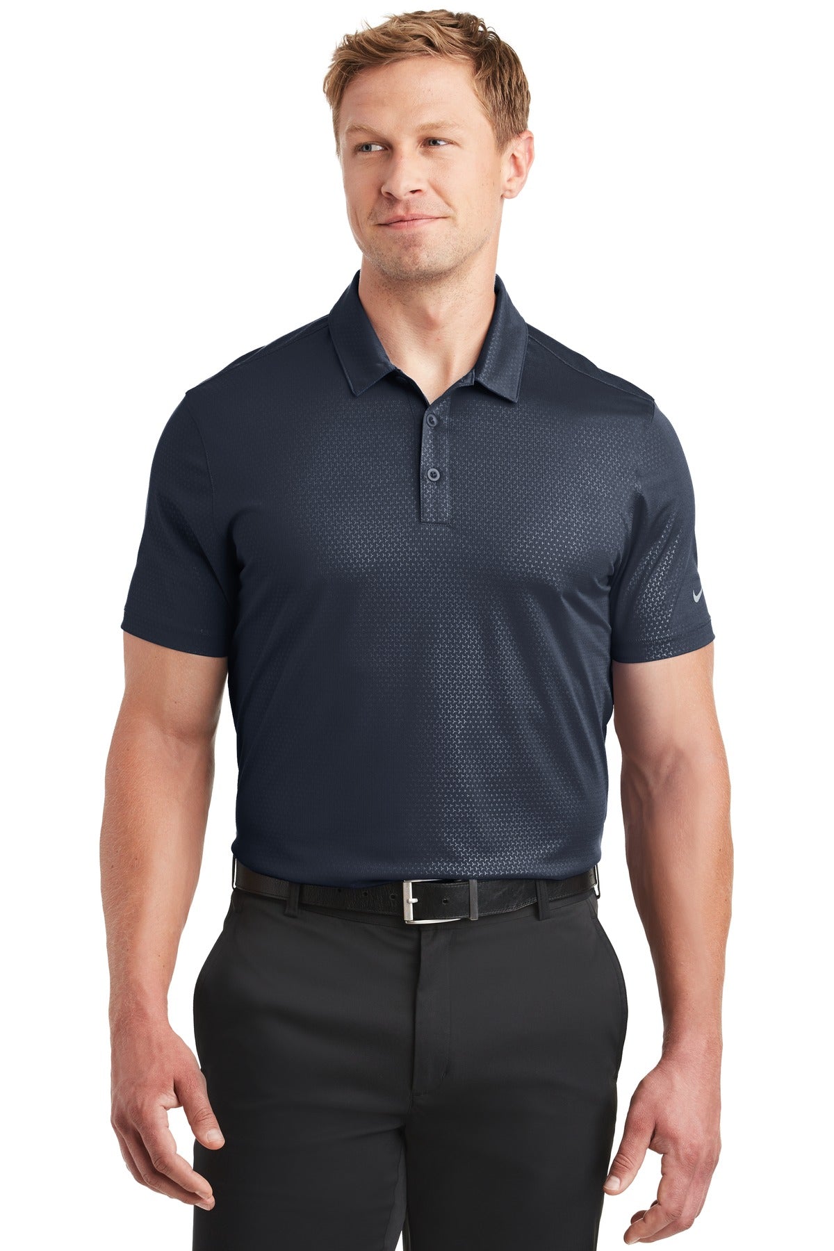 Nike Men's Dri-FIT Embossed Tri-Blade Polo. 838964 Corporate Apparel Shirts & Tops