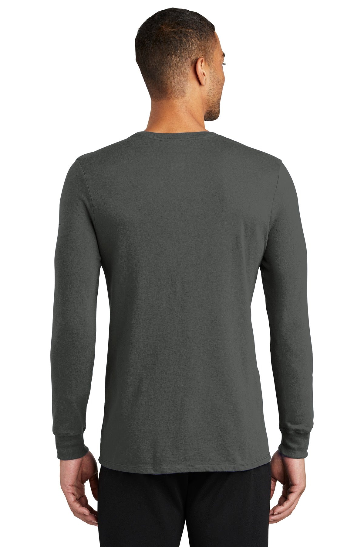 Nike Men's Dri-FIT Cotton/Poly Long Sleeve Tee Shirt. NKBQ5230 Corporate Apparel Shirts & Tops