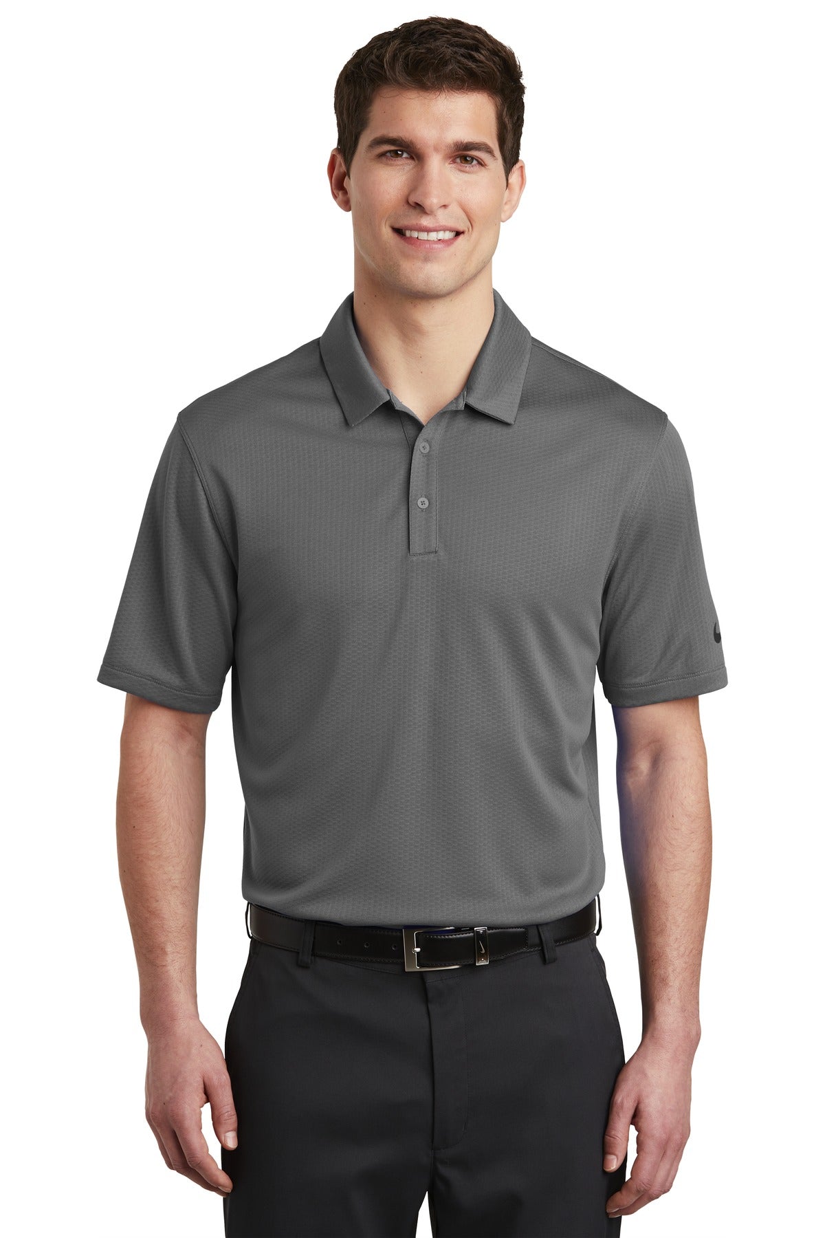 Nike Men's Dri-FIT Hex Textured Polo. NKAH6266 Corporate Apparel Shirts & Tops
