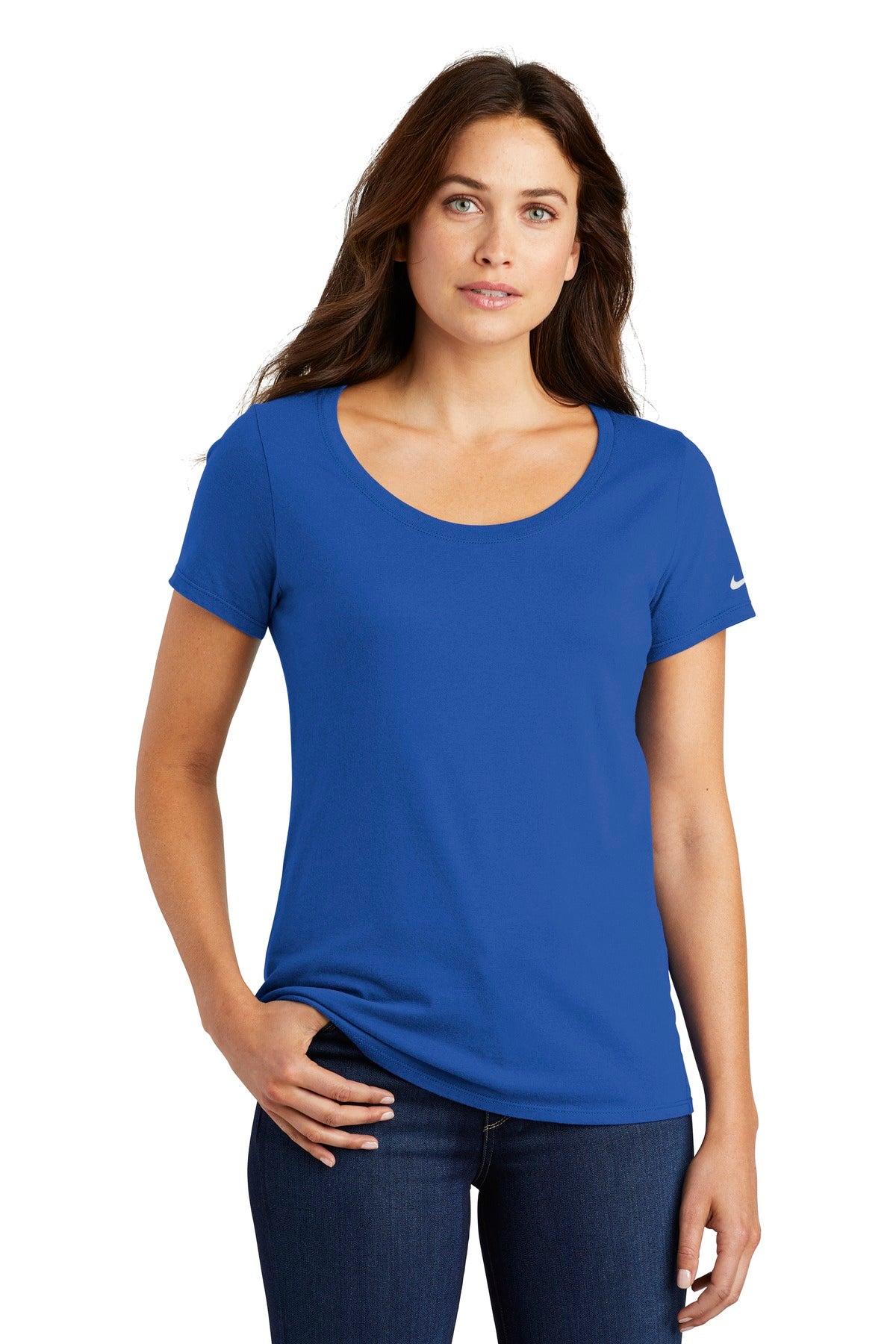 Nike Women's Core Cotton Scoop Neck Tee Shirt. NKBQ5236 Corporate Apparel Shirts & Tops