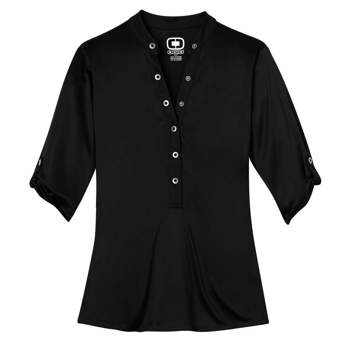 OGIO Women's Crush Henley. LOG111 Corporate Apparel Shirts & Tops