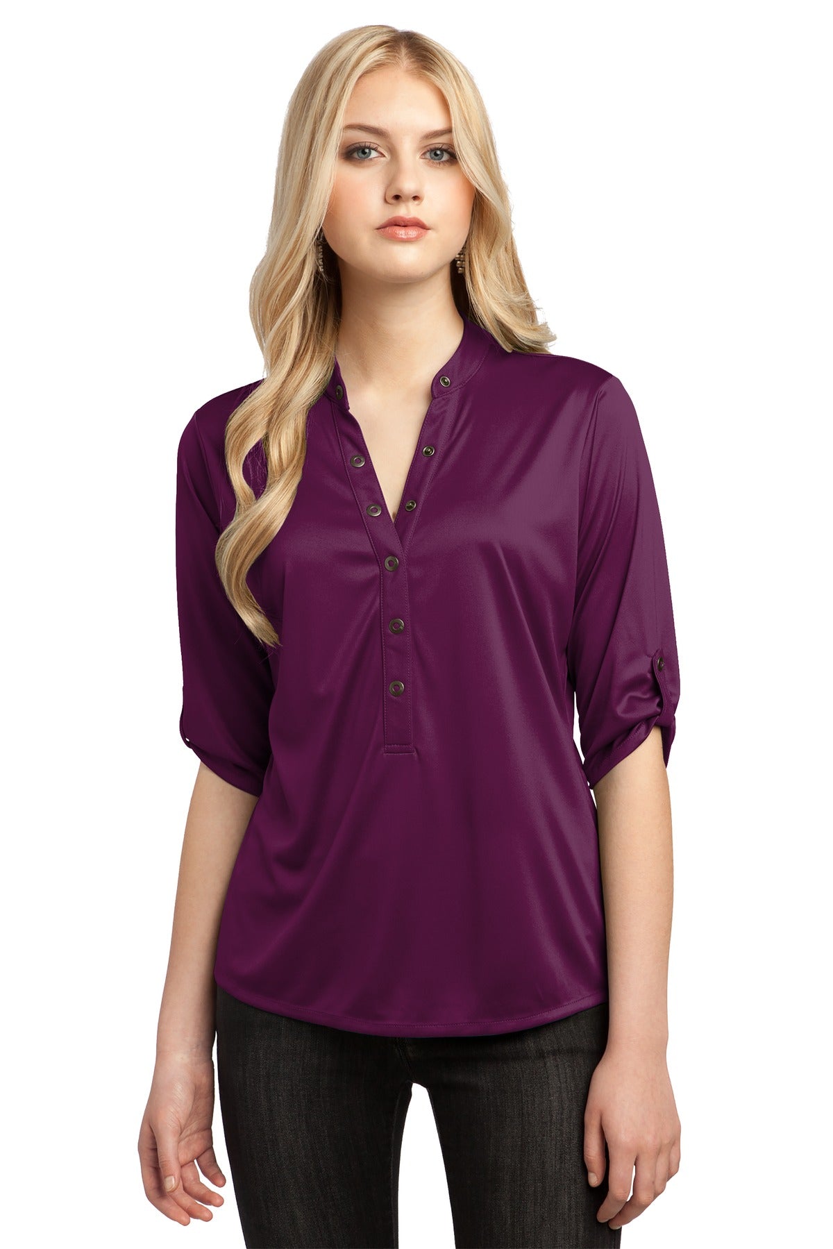 OGIO Women's Crush Henley. LOG111 Corporate Apparel Shirts & Tops