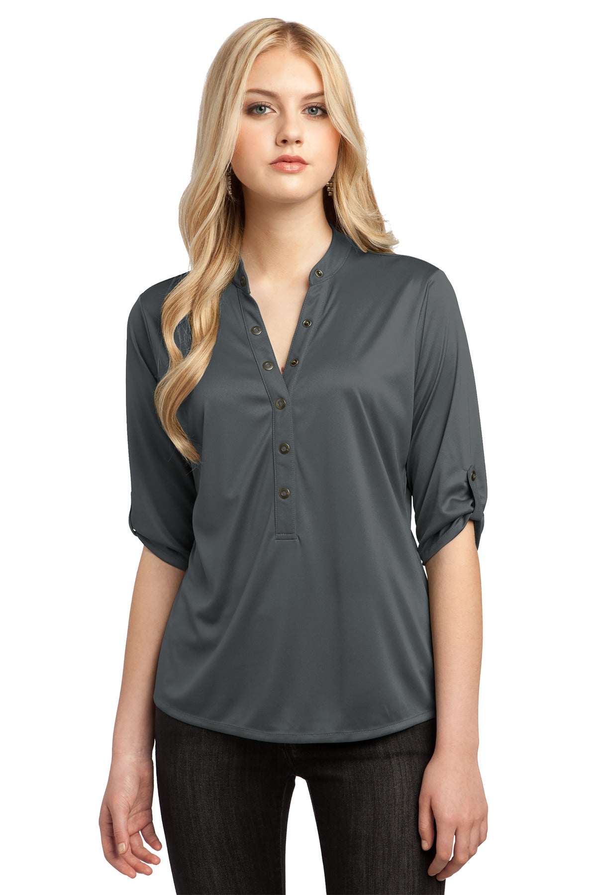 OGIO Women's Crush Henley. LOG111 Corporate Apparel Shirts & Tops