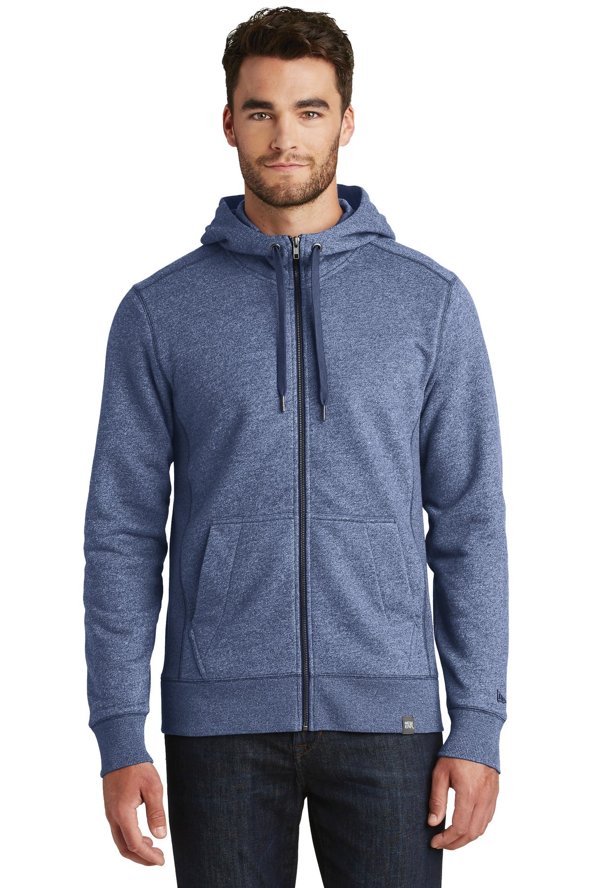 New Era Men's French Terry Full-Zip Hoodie. NEA502 Corporate Apparel Sweatshirts & Fleece