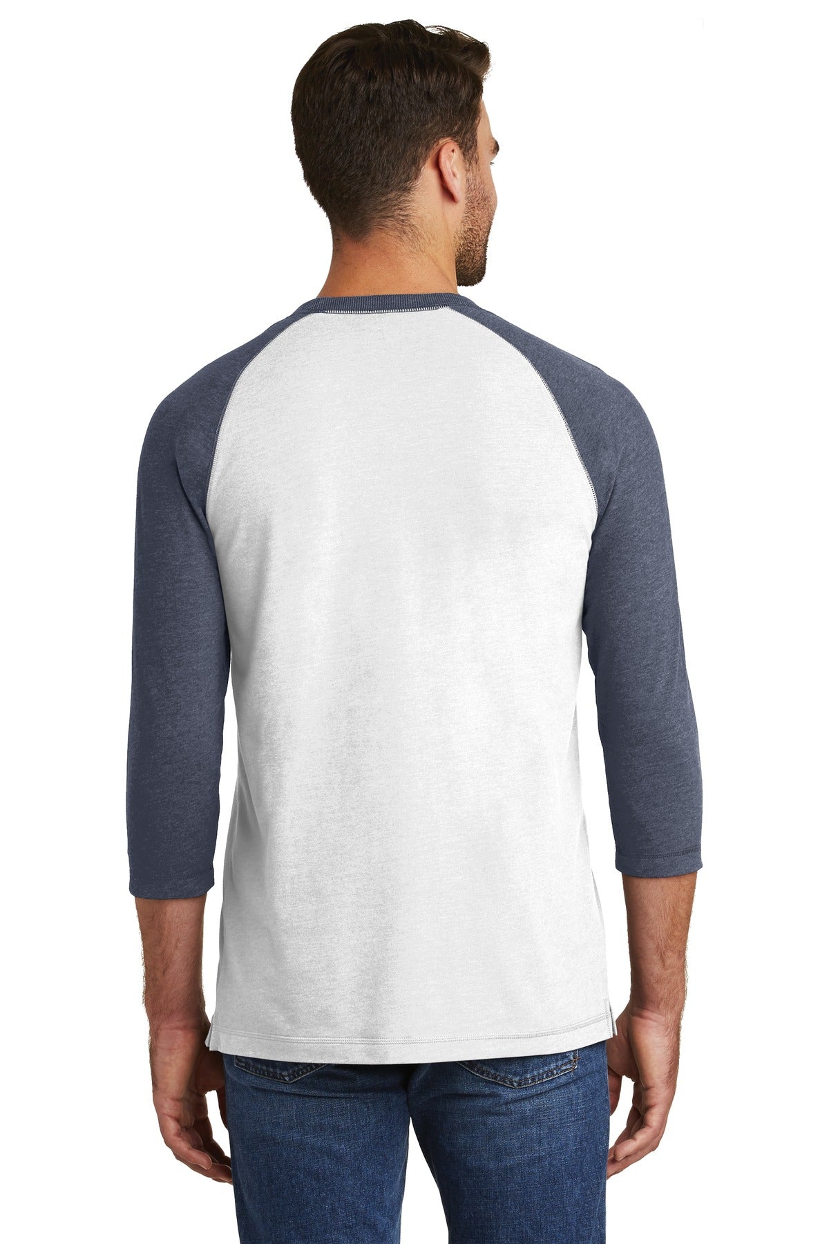 New Era Men's Sueded Cotton Blend 3/4-Sleeve Baseball Raglan Tee. NEA121 Corporate Apparel Shirts & Tops