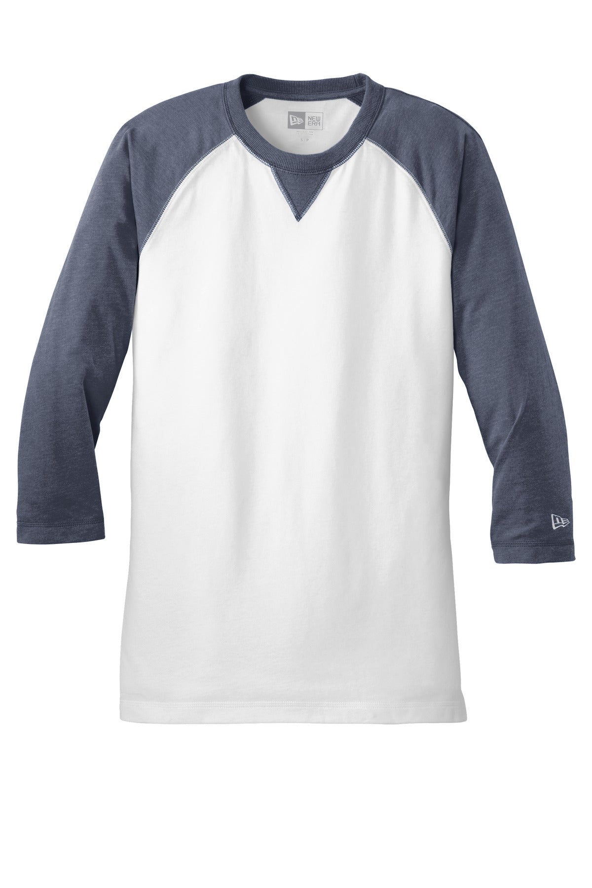 New Era Men's Sueded Cotton Blend 3/4-Sleeve Baseball Raglan Tee. NEA121 Corporate Apparel Shirts & Tops