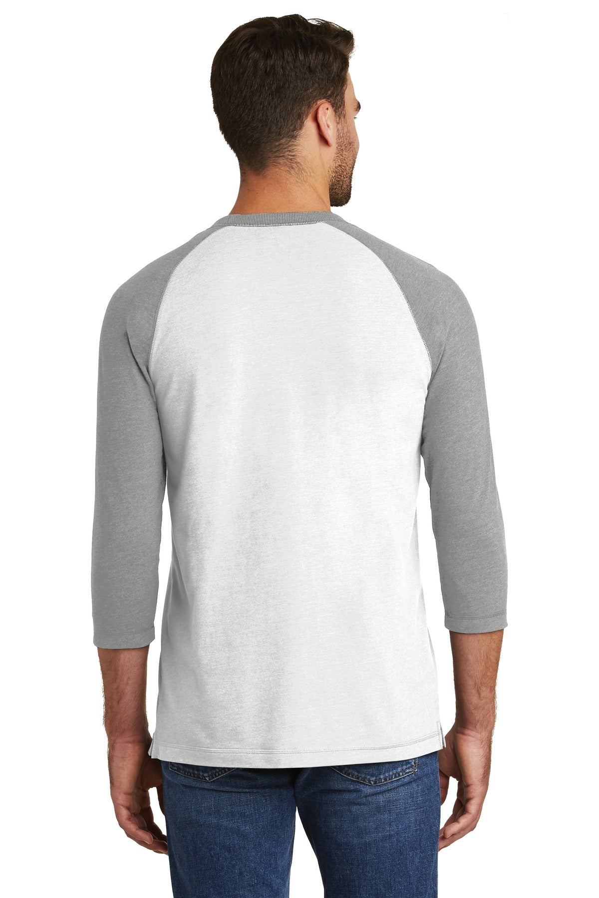 New Era Men's Sueded Cotton Blend 3/4-Sleeve Baseball Raglan Tee. NEA121 Corporate Apparel Shirts & Tops