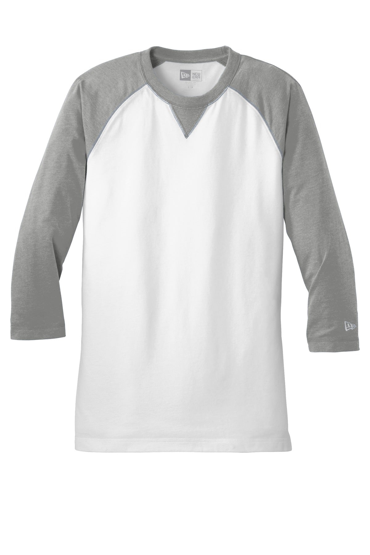 New Era Men's Sueded Cotton Blend 3/4-Sleeve Baseball Raglan Tee. NEA121 Corporate Apparel Shirts & Tops