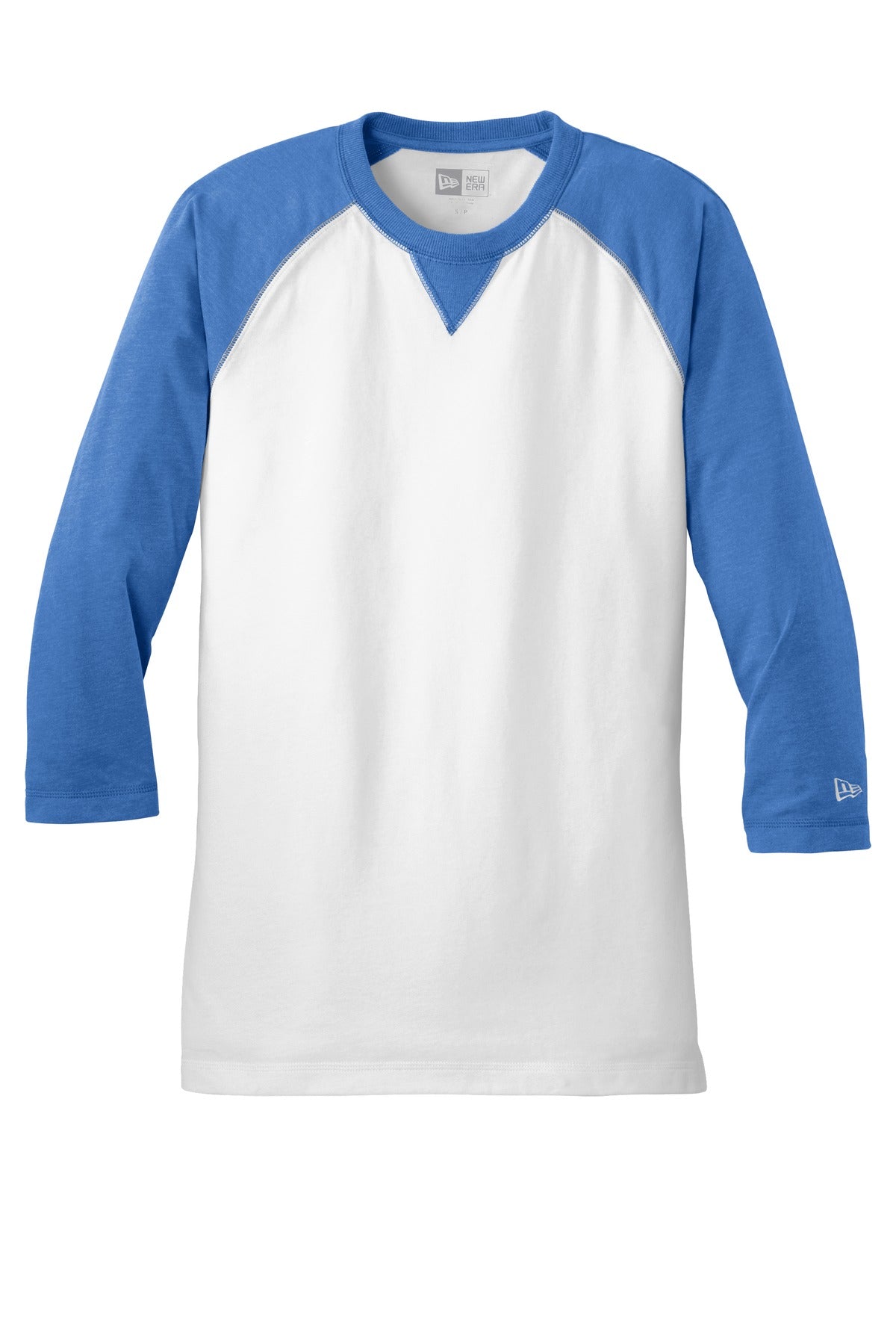 New Era Men's Sueded Cotton Blend 3/4-Sleeve Baseball Raglan Tee. NEA121 Corporate Apparel Shirts & Tops