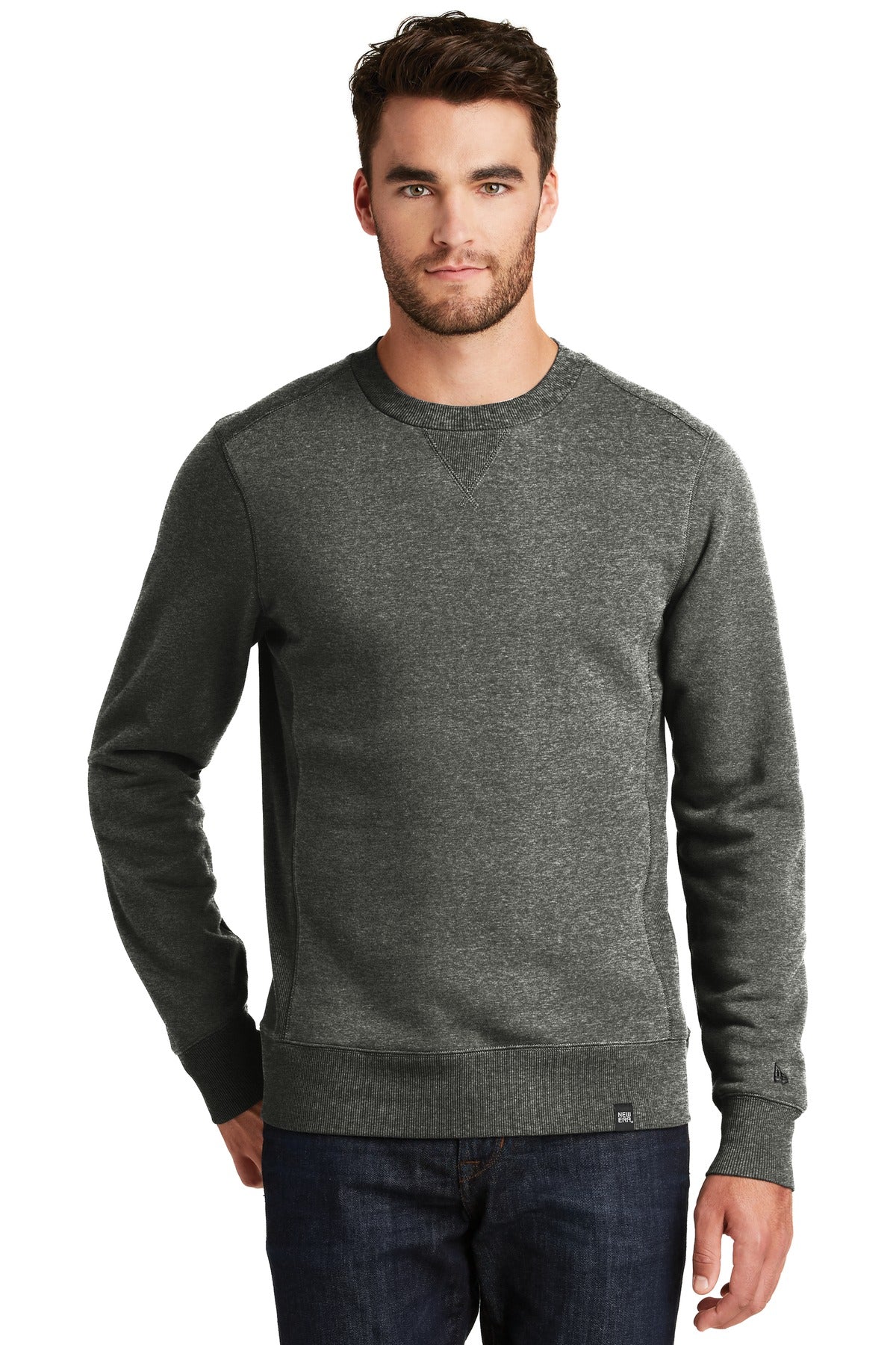 New Era Men's French Terry Crew. NEA501 Corporate Apparel Sweatshirts & Fleece