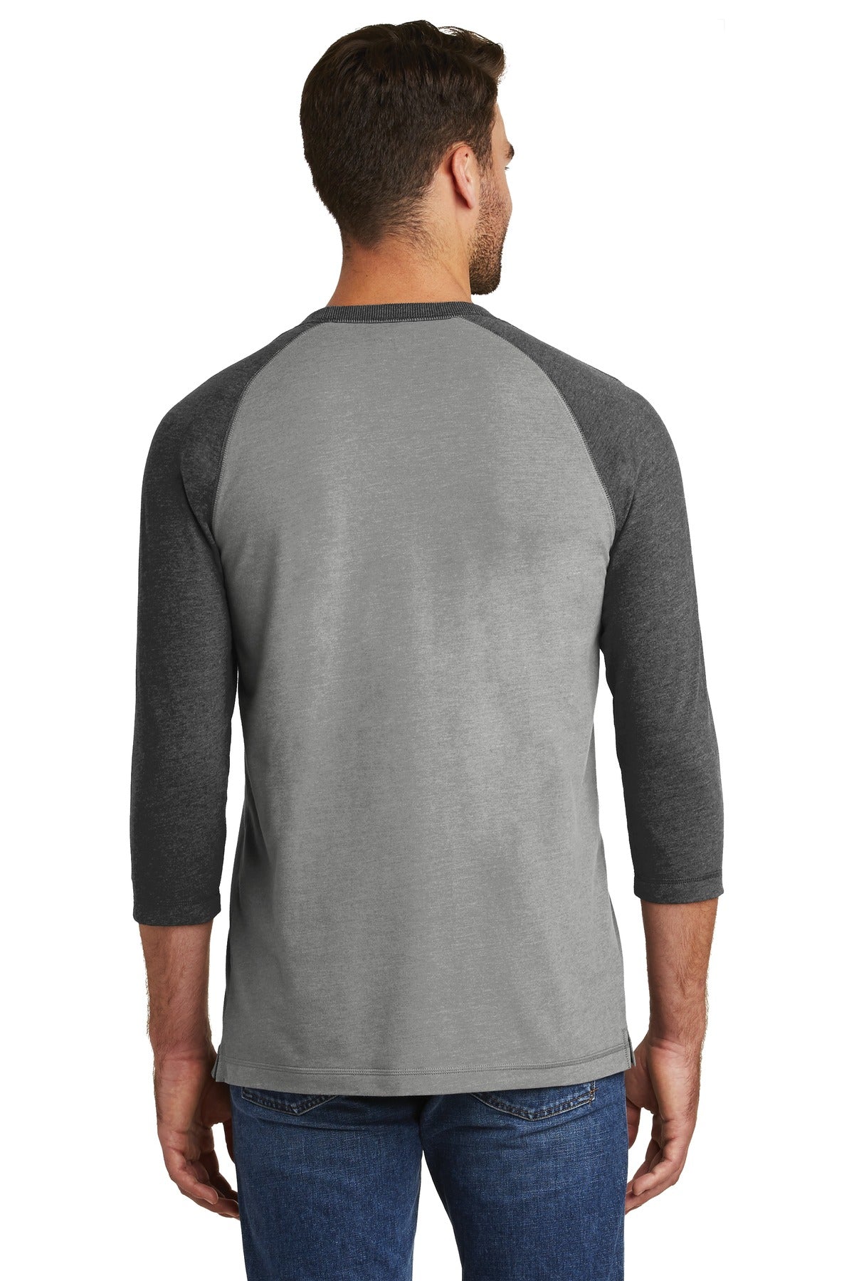 New Era Men's Sueded Cotton Blend 3/4-Sleeve Baseball Raglan Tee. NEA121 Corporate Apparel Shirts & Tops