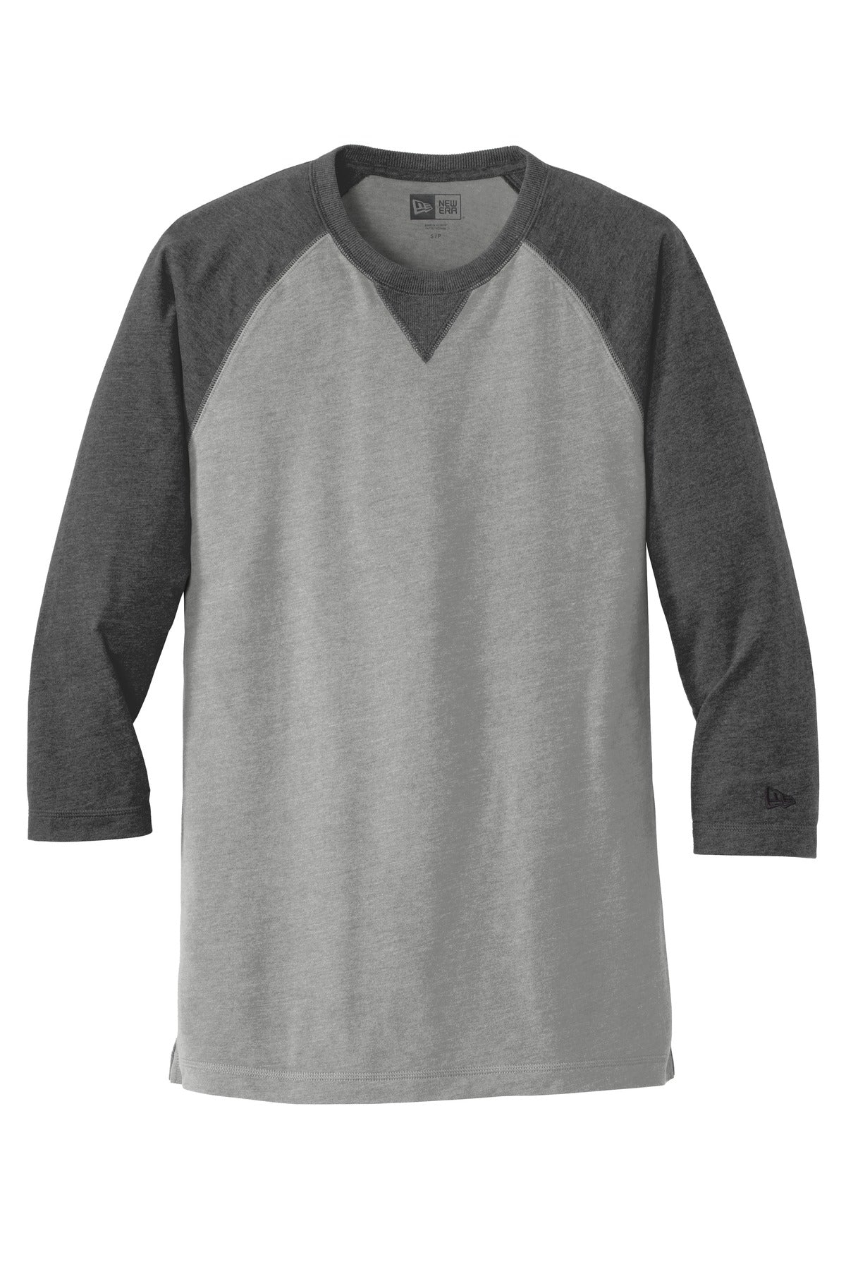 New Era Men's Sueded Cotton Blend 3/4-Sleeve Baseball Raglan Tee. NEA121 Corporate Apparel Shirts & Tops