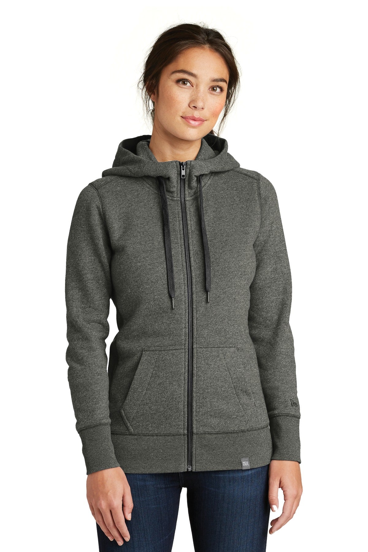 New Era Women's French Terry Full-Zip Hoodie. LNEA502 Corporate Apparel Sweatshirts & Fleece