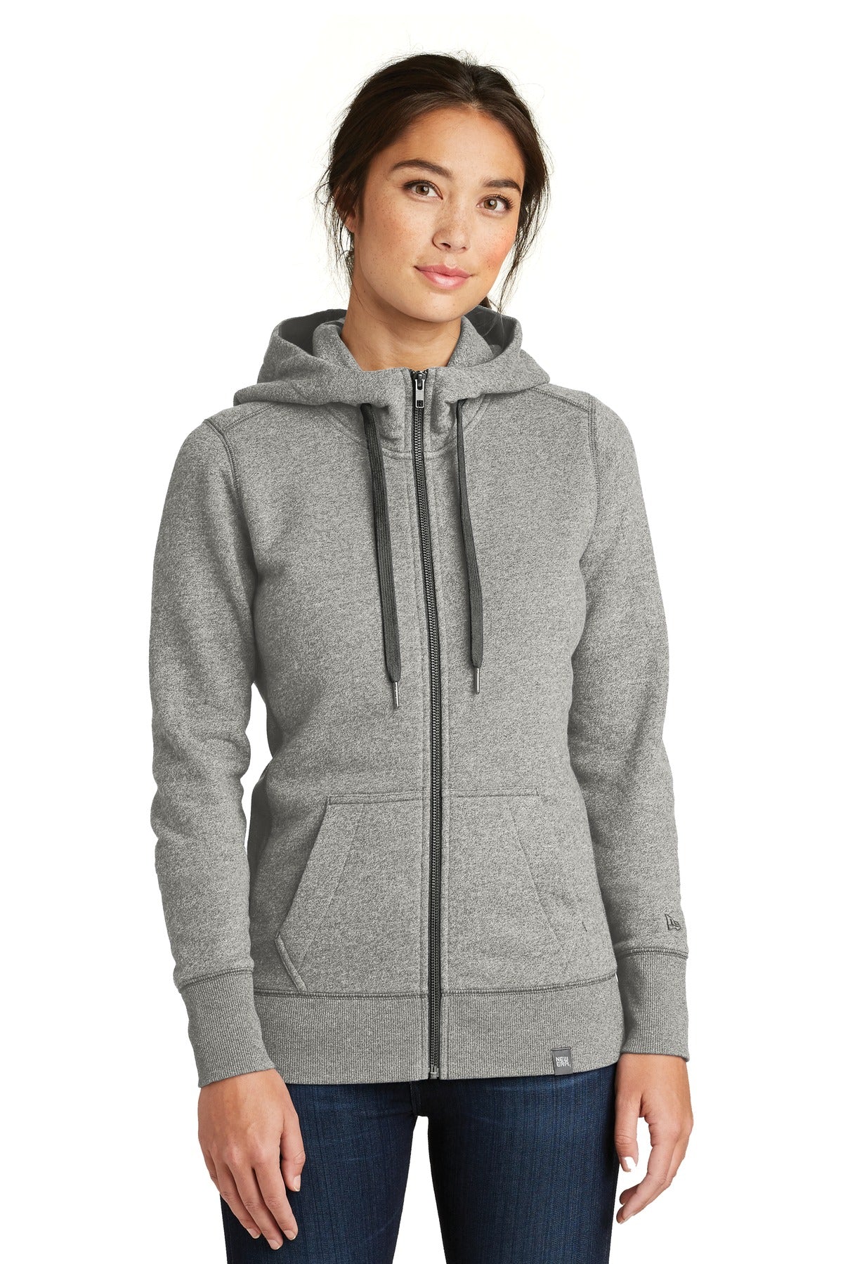 New Era Women's French Terry Full-Zip Hoodie. LNEA502 Corporate Apparel Sweatshirts & Fleece