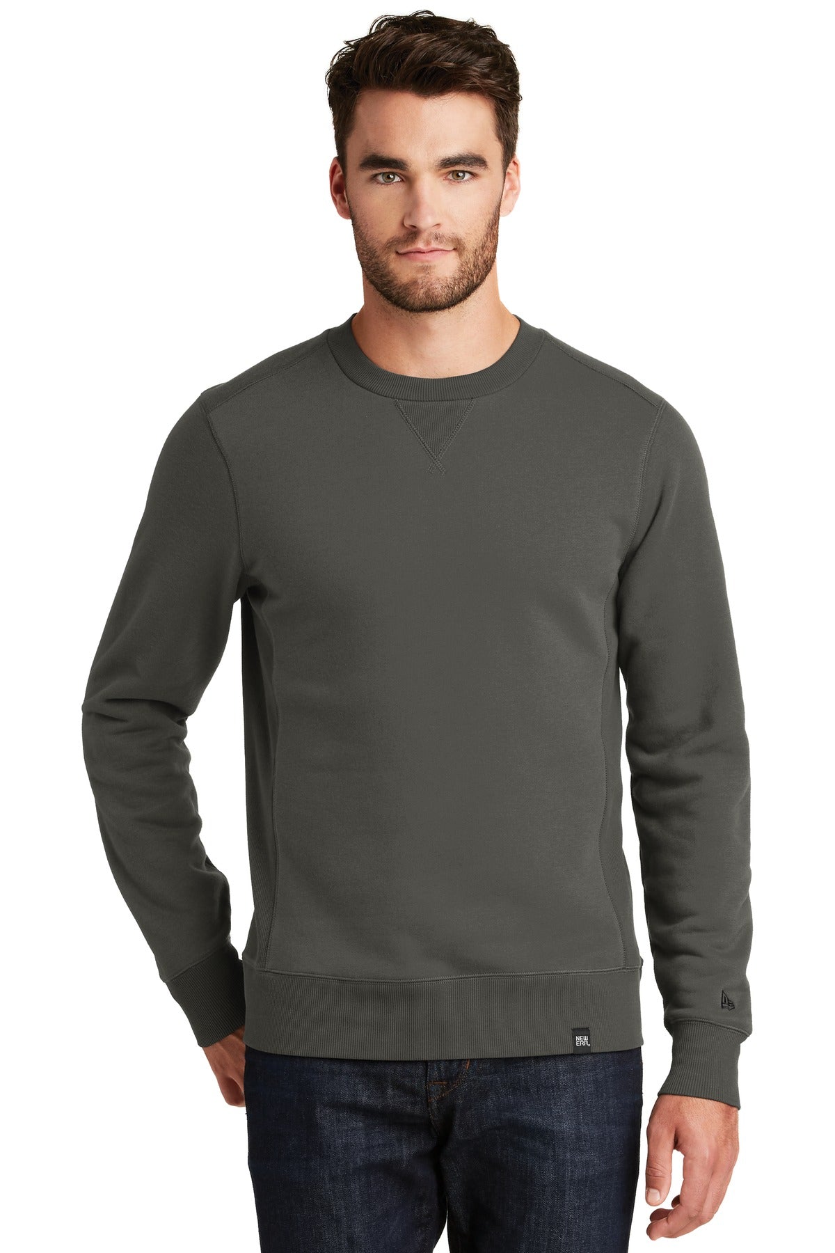 New Era Men's French Terry Crew. NEA501 Corporate Apparel Sweatshirts & Fleece