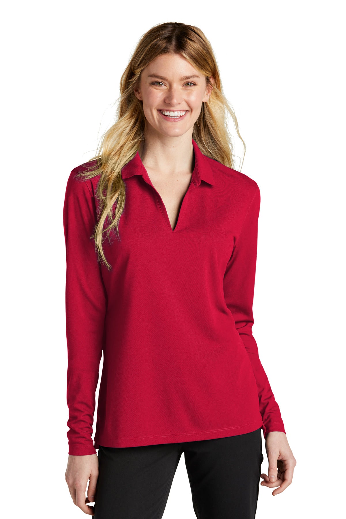 Nike Women's Dri-FIT Micro Pique 2.0 Long Sleeve Polo. NKDC2105 Corporate Apparel Shirts & Tops