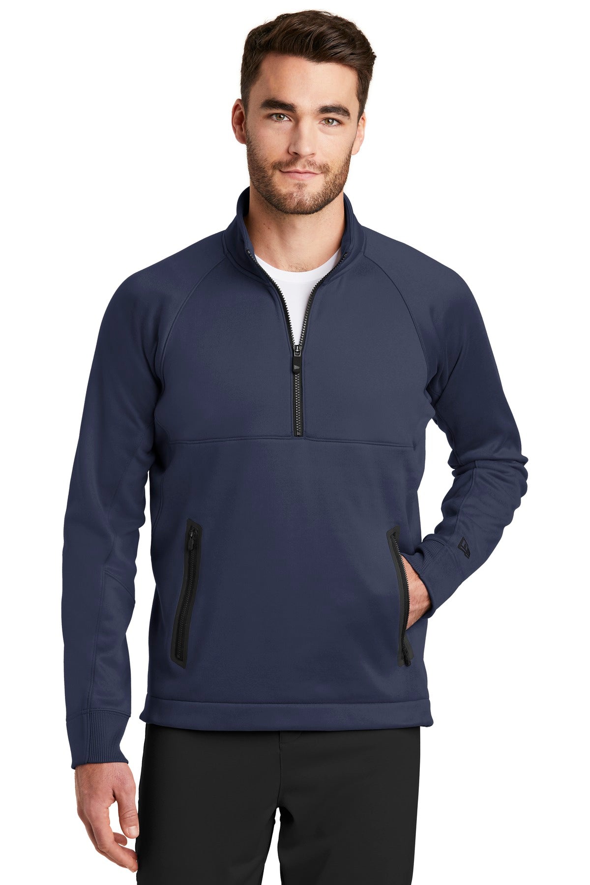 New Era Men's Venue Fleece 1/4-Zip Pullover. NEA523 Corporate Apparel Sweatshirts & Fleece