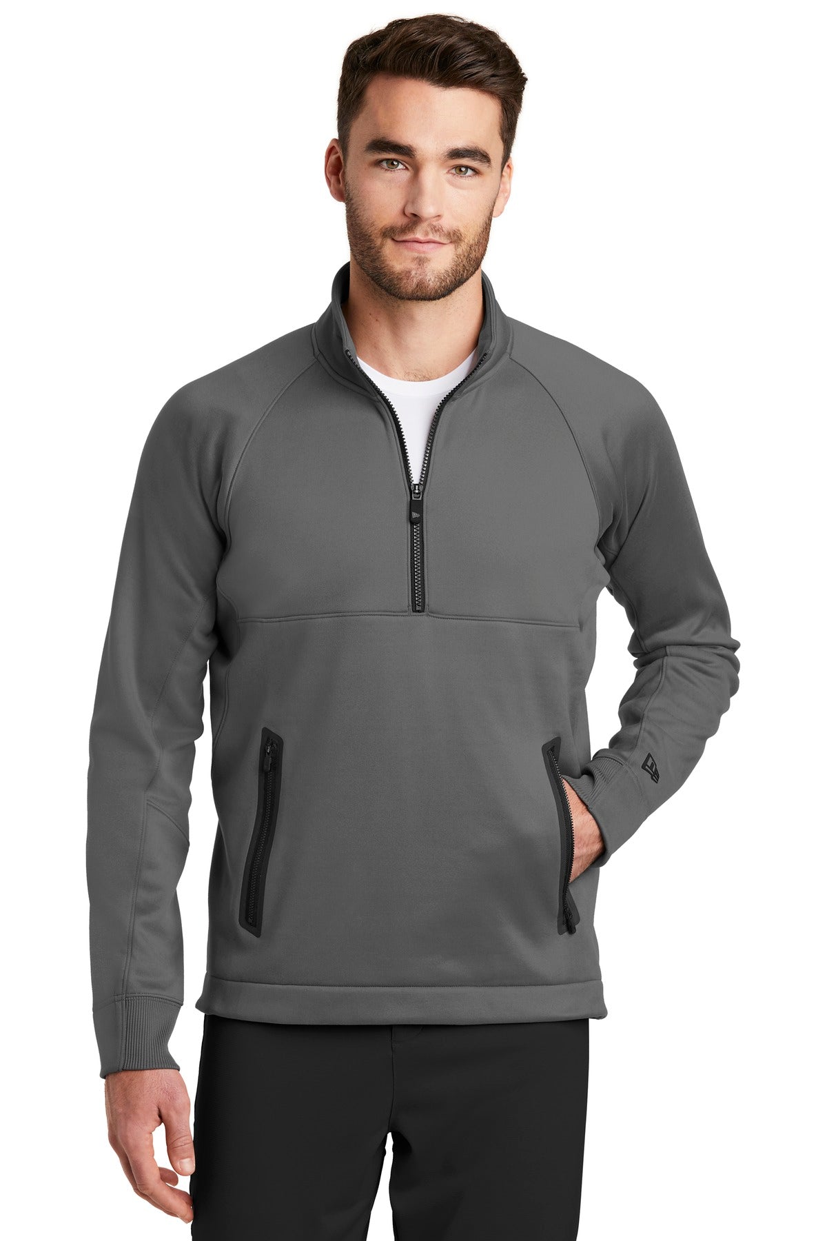New Era Men's Venue Fleece 1/4-Zip Pullover. NEA523 Corporate Apparel Sweatshirts & Fleece