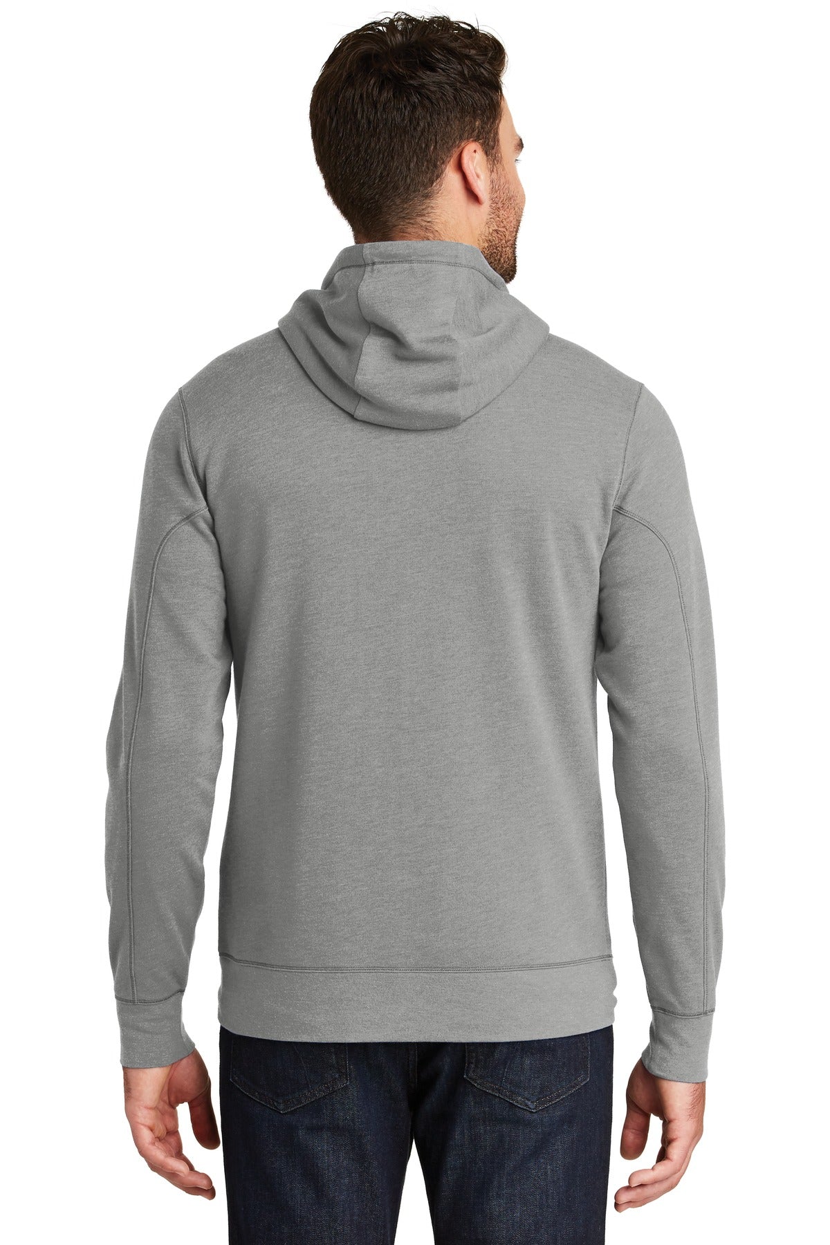 New Era Men's Tri-Blend Fleece Full-Zip Hoodie. NEA511 Corporate Apparel Sweatshirts & Fleece