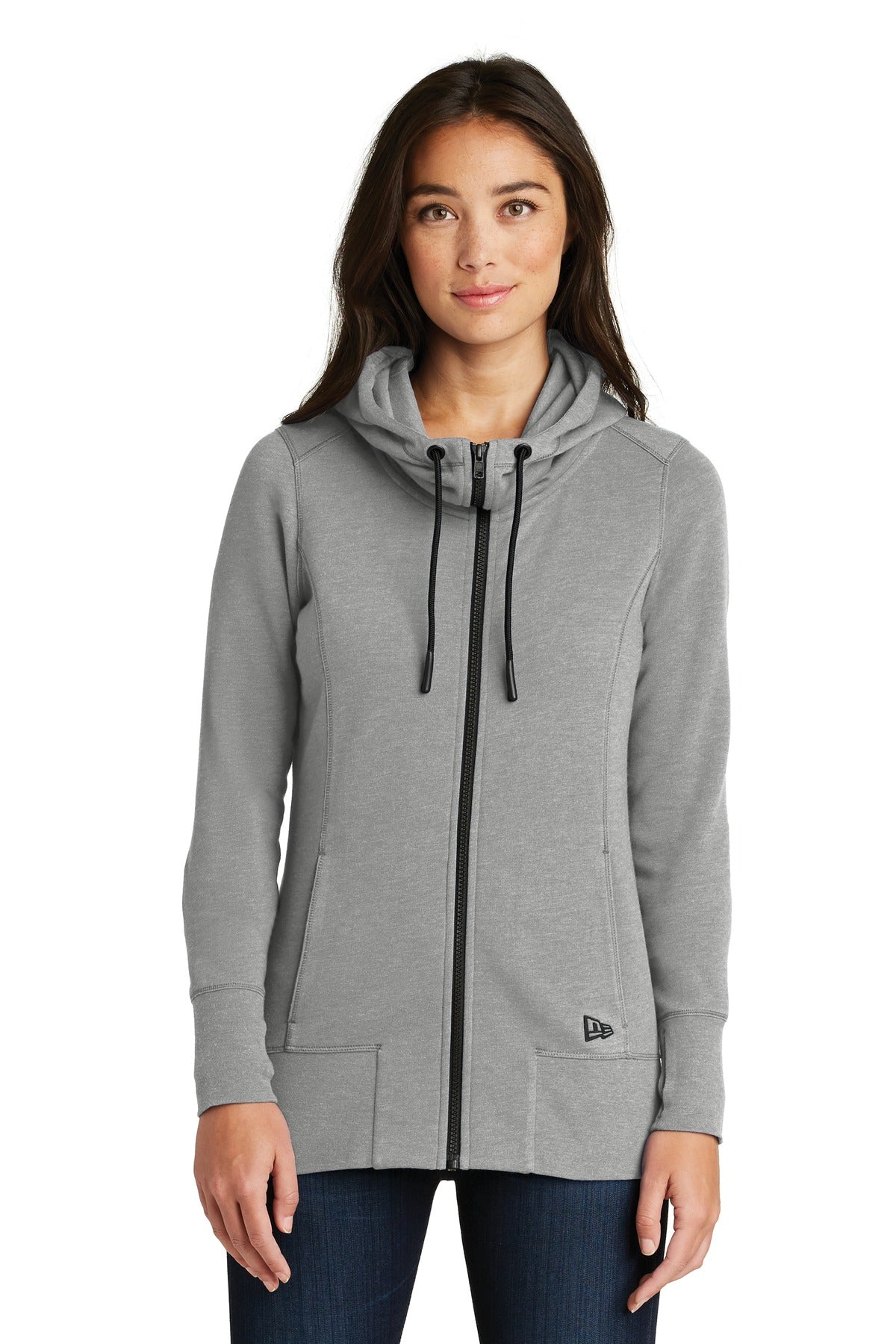New Era Women's Tri-Blend Fleece Full-Zip Hoodie. LNEA511 Corporate Apparel Sweatshirts & Fleece