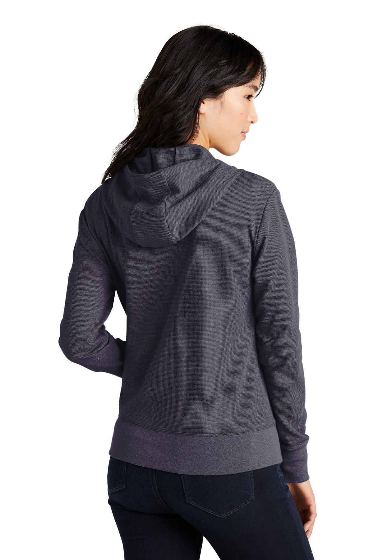 New Era Women's Thermal Full-Zip Hoodie. LNEA141 Corporate Apparel Sweatshirts & Fleece