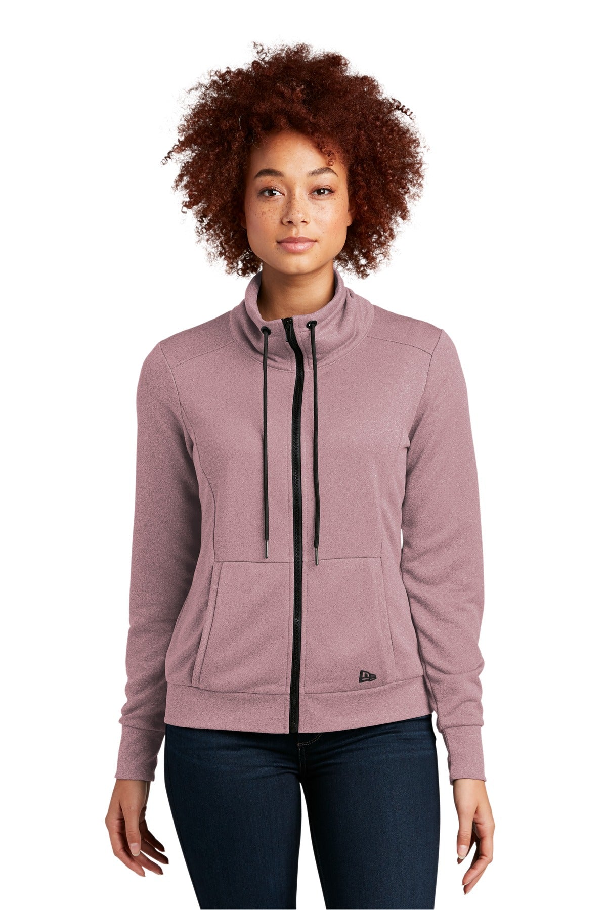 New Era Women's Performance Terry Full-Zip Cowl. LNEA530 Corporate Apparel Sweatshirts & Fleece