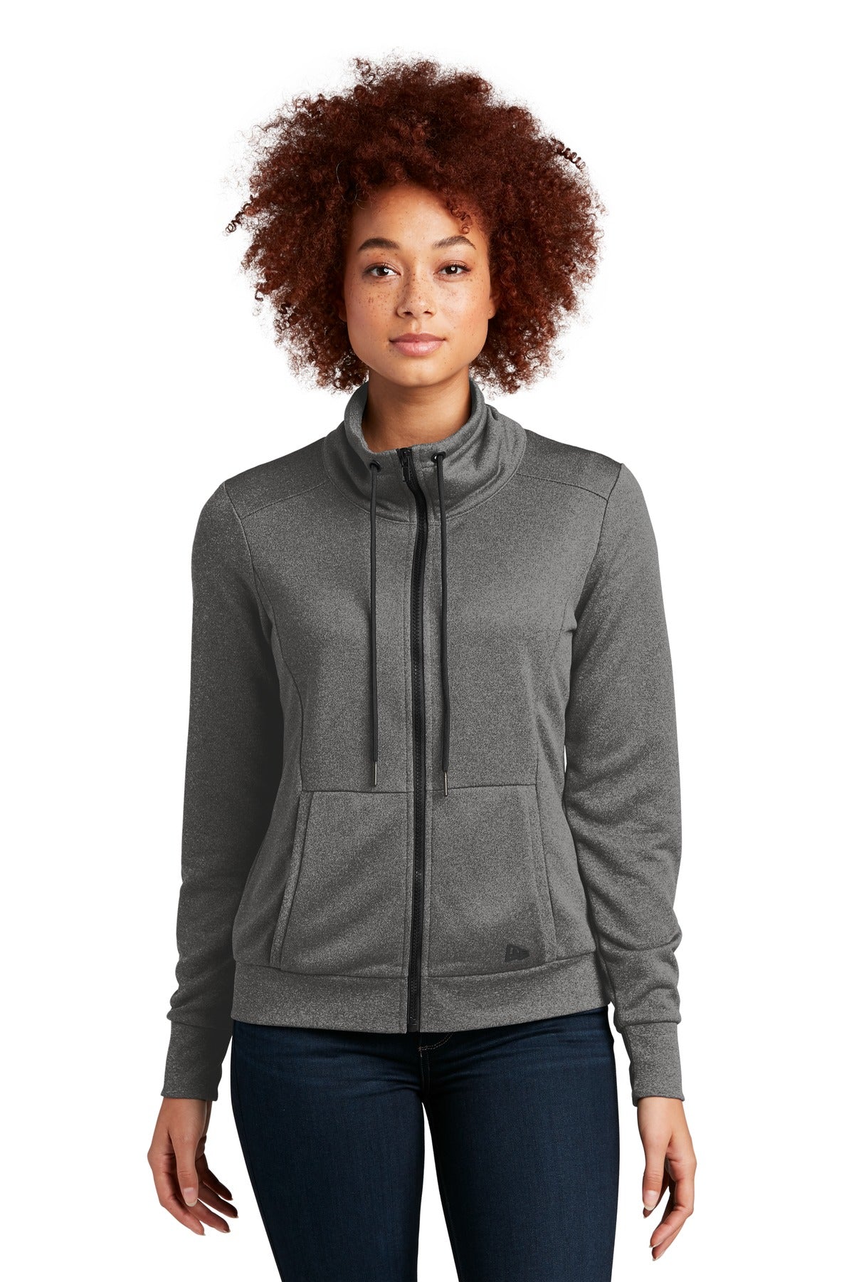 New Era Women's Performance Terry Full-Zip Cowl. LNEA530 Corporate Apparel Sweatshirts & Fleece