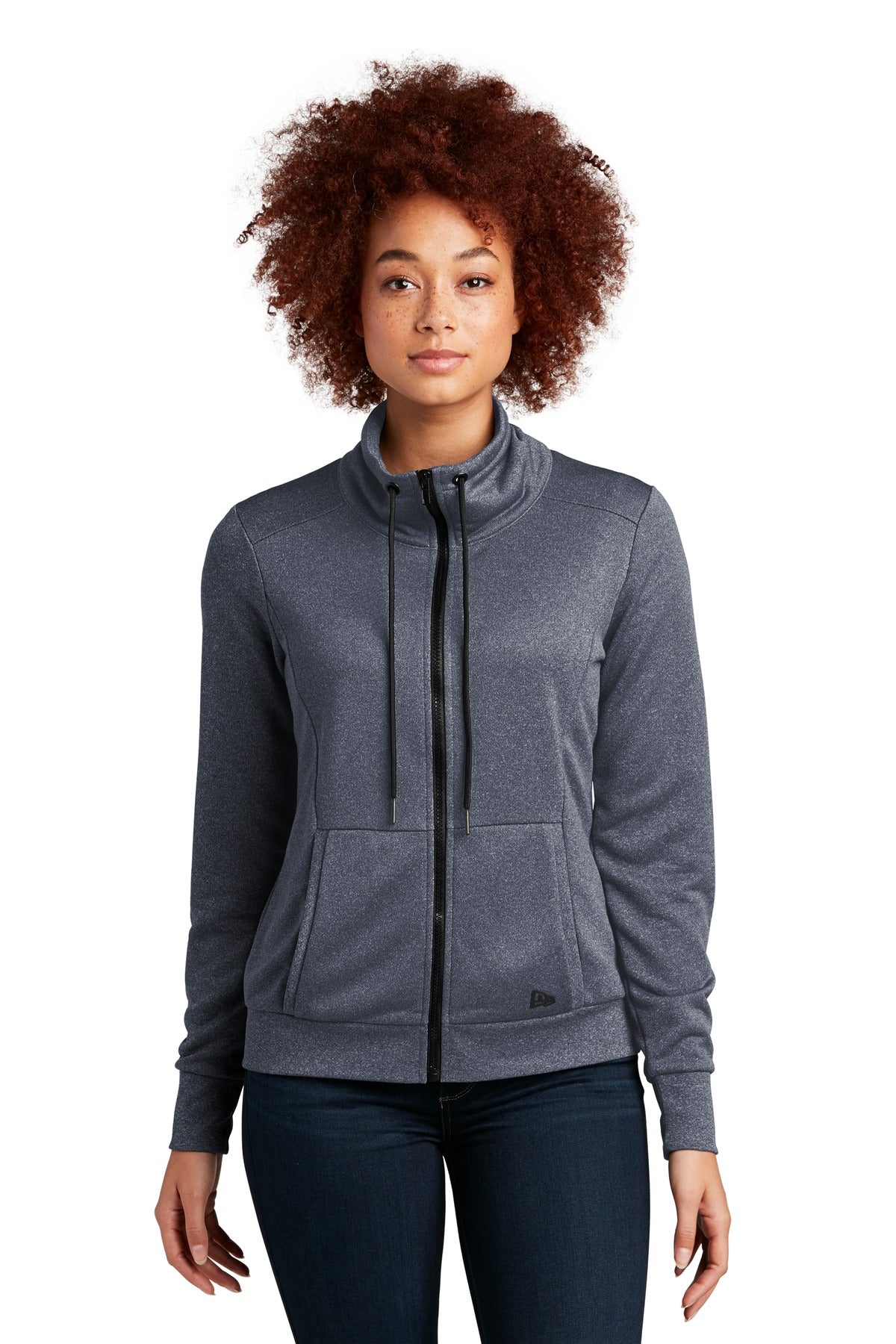 New Era Women's Performance Terry Full-Zip Cowl. LNEA530 Corporate Apparel Sweatshirts & Fleece