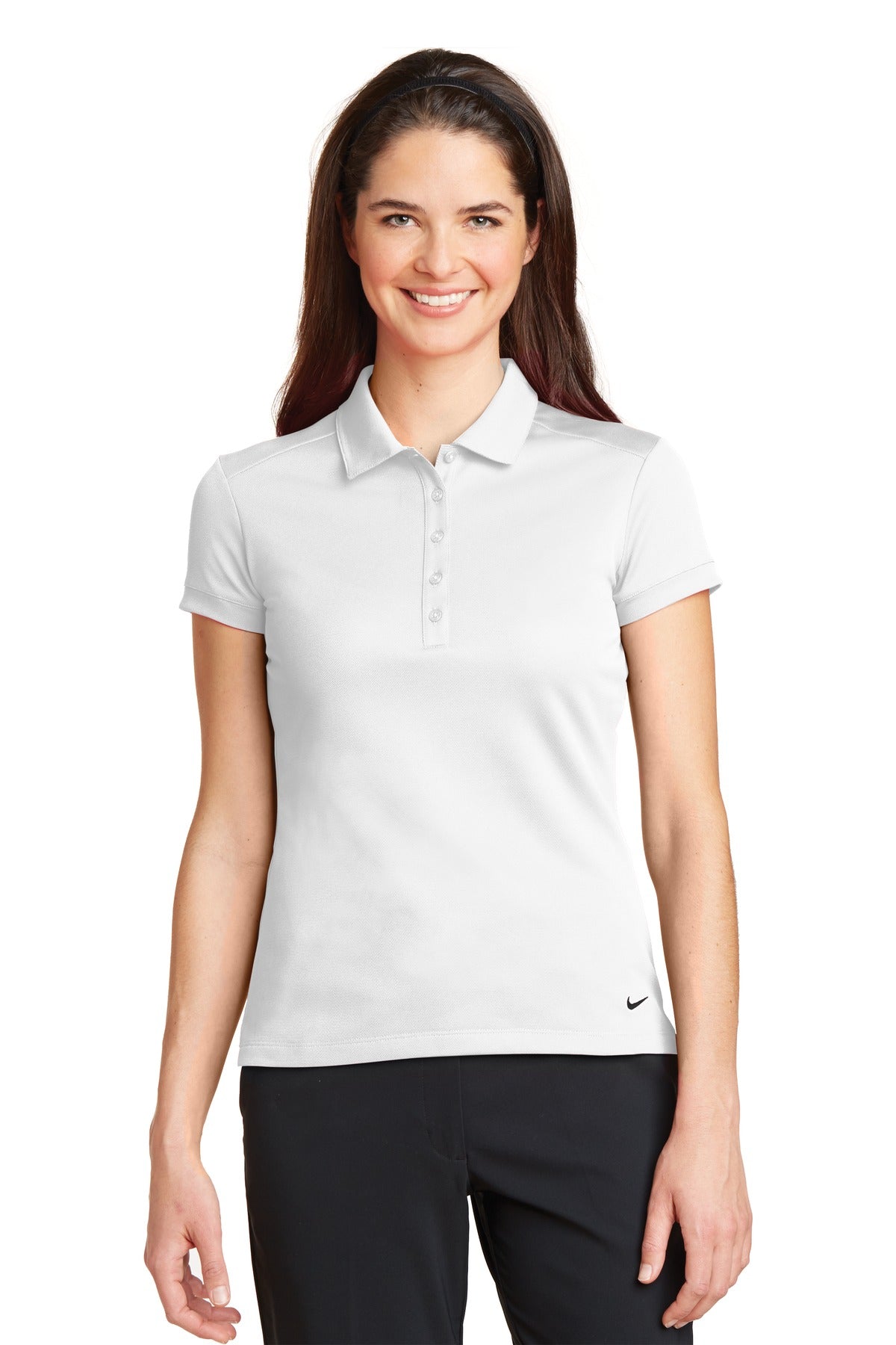 Nike Women's Dri-FIT Solid Icon Pique Modern Fit Polo. 746100 Corporate Apparel Shirts & Tops