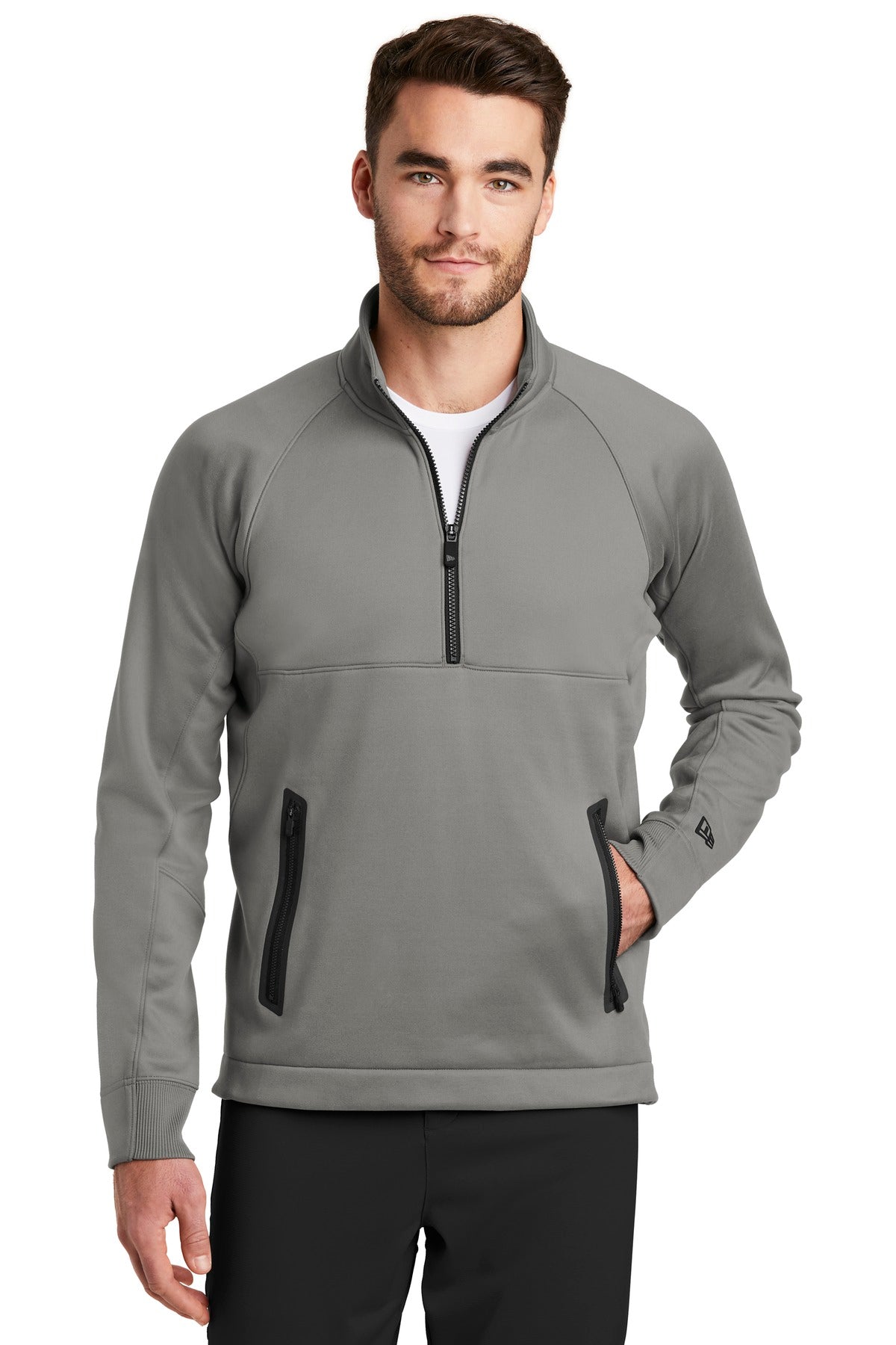 New Era Men's Venue Fleece 1/4-Zip Pullover. NEA523 Corporate Apparel Sweatshirts & Fleece