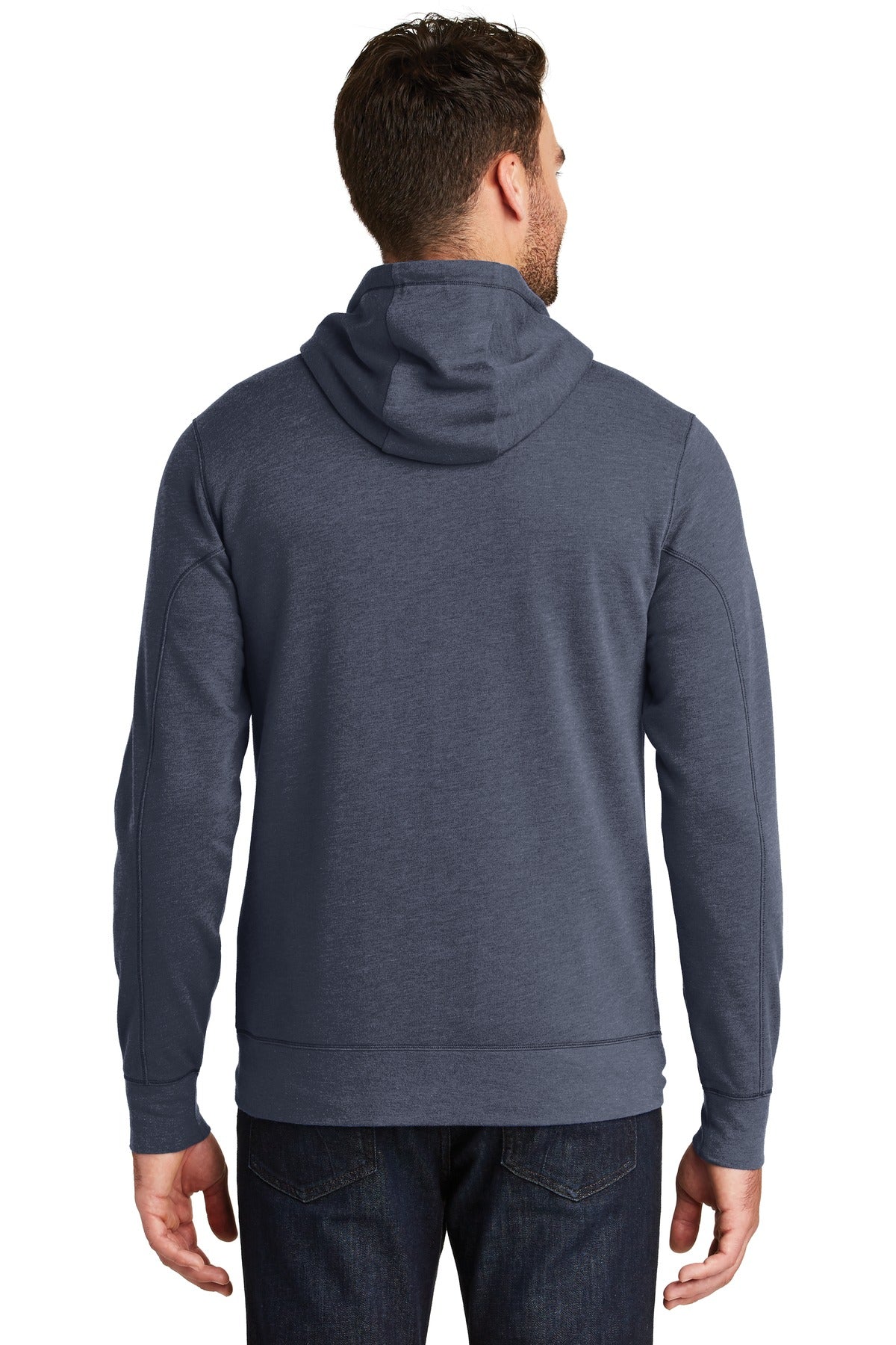 New Era Men's Tri-Blend Fleece Full-Zip Hoodie. NEA511 Corporate Apparel Sweatshirts & Fleece
