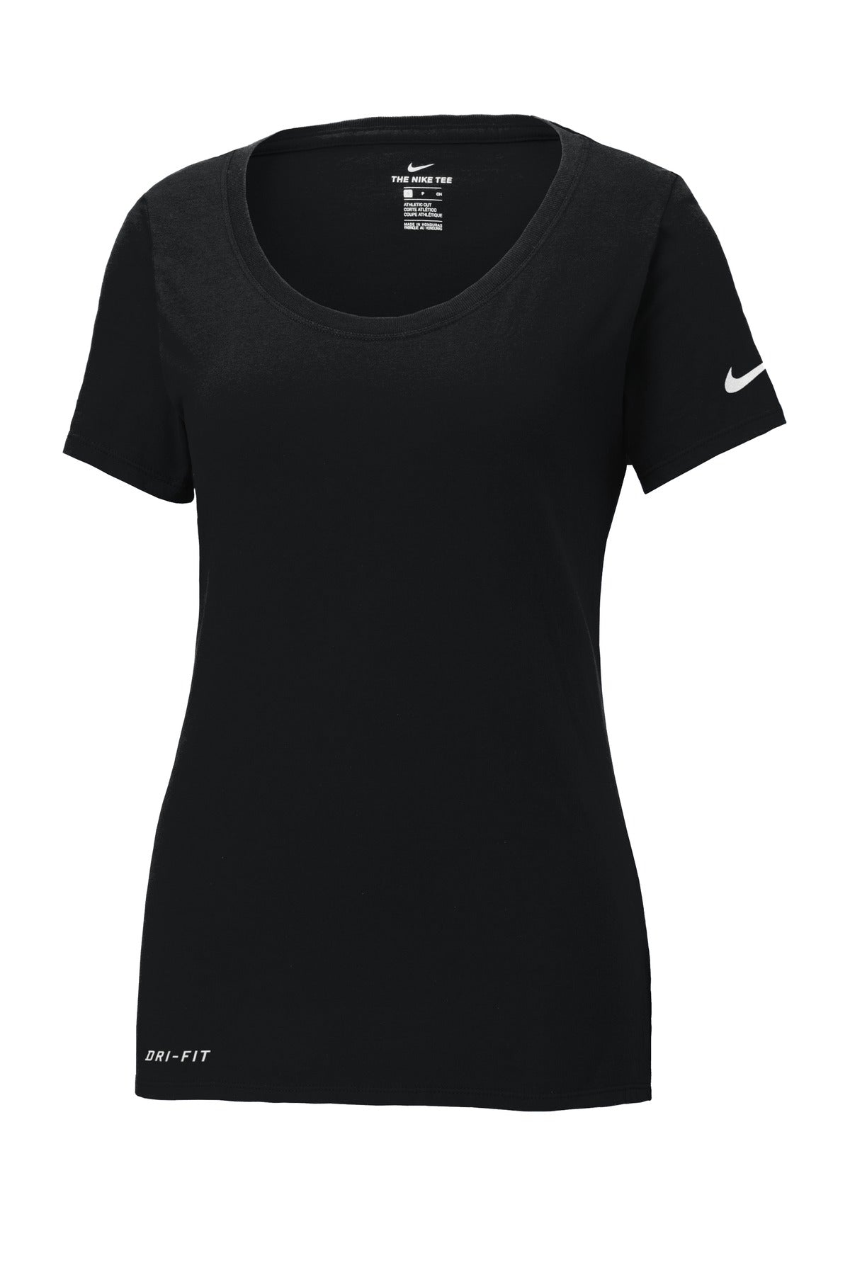 Nike Women's Dri-FIT Cotton/Poly Scoop Neck Tee Shirt. NKBQ5234 Corporate Apparel Shirts & Tops
